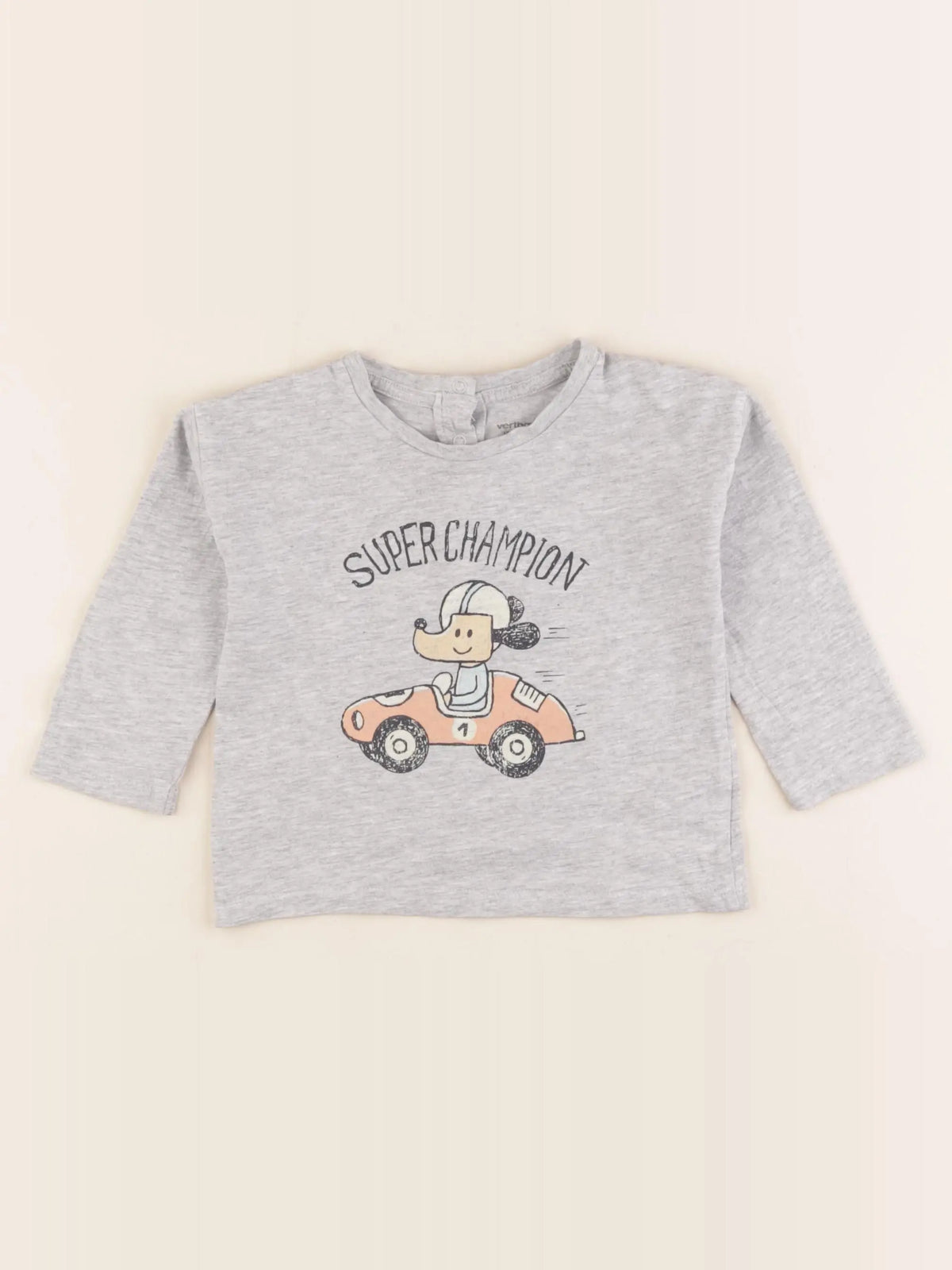 Vertbaudet - tee-shirt gris - 18 mois