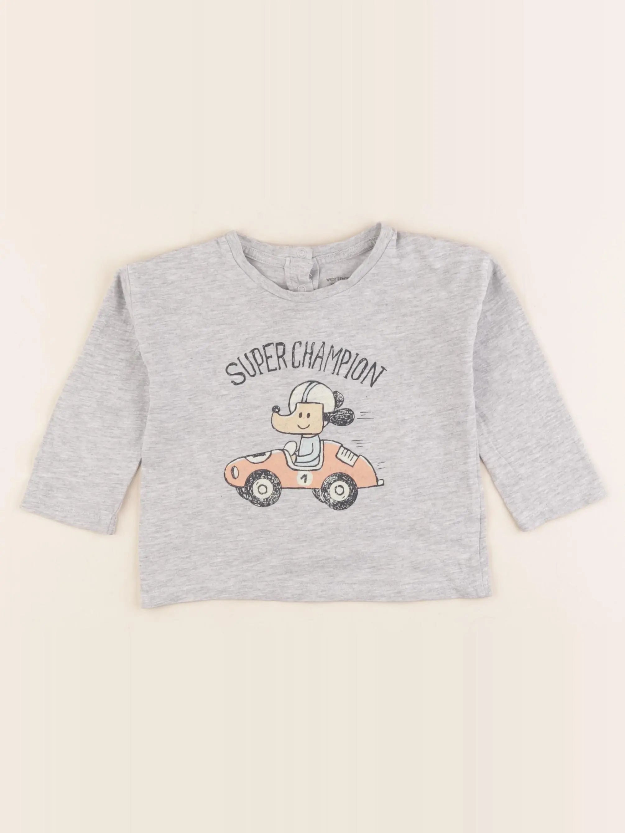 Vertbaudet - tee-shirt gris - 18 mois