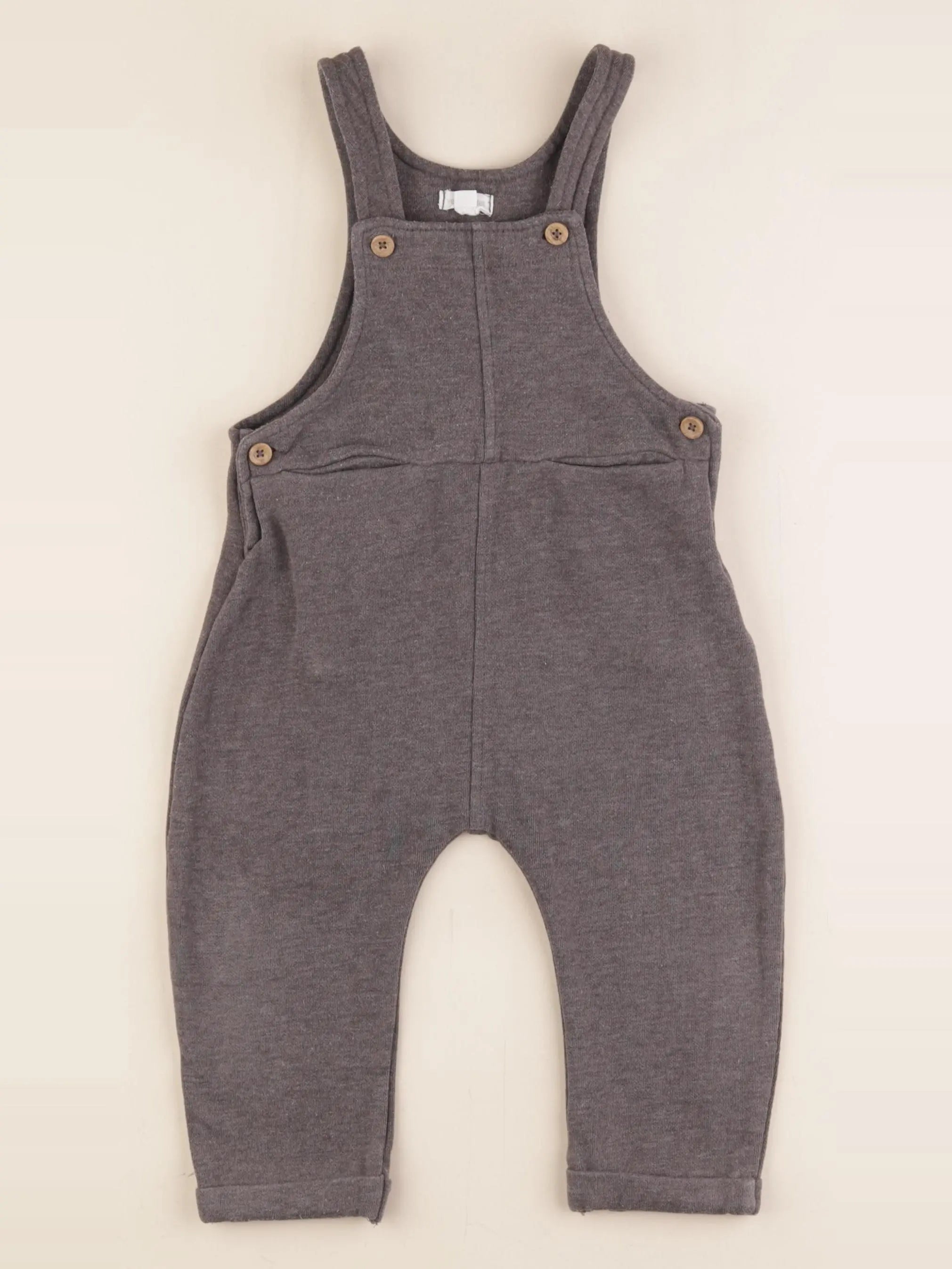 Vertbaudet - salopette doublé gris - 24 mois