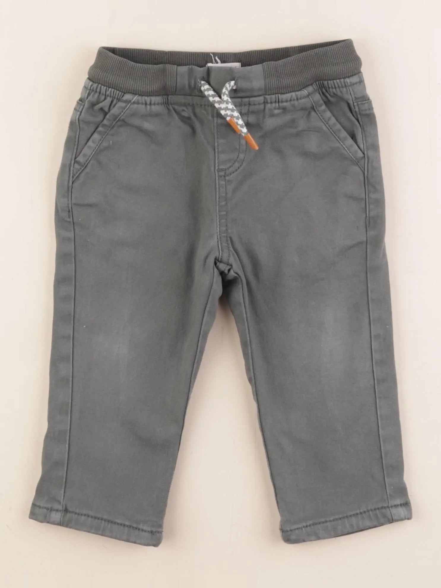 Vertbaudet - pantalon doublé vert - 18 mois