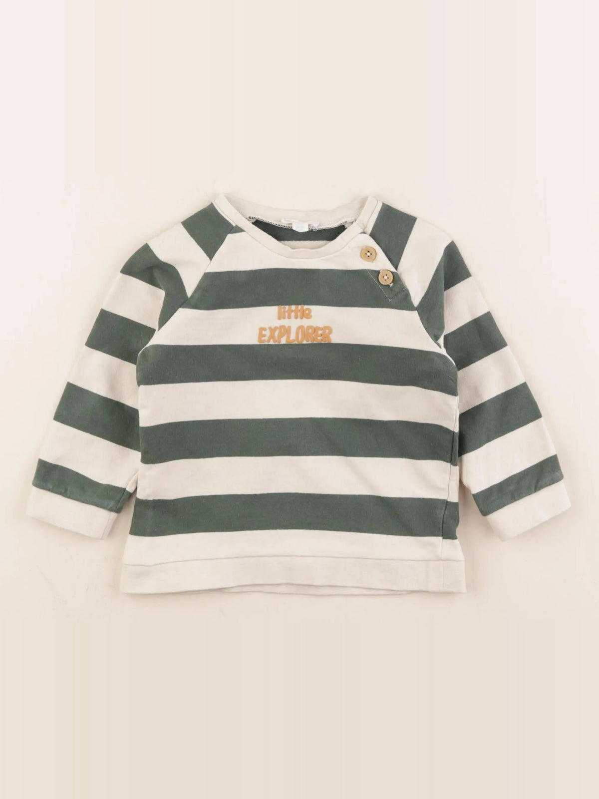 Vertbaudet - sweat vert - 24 mois