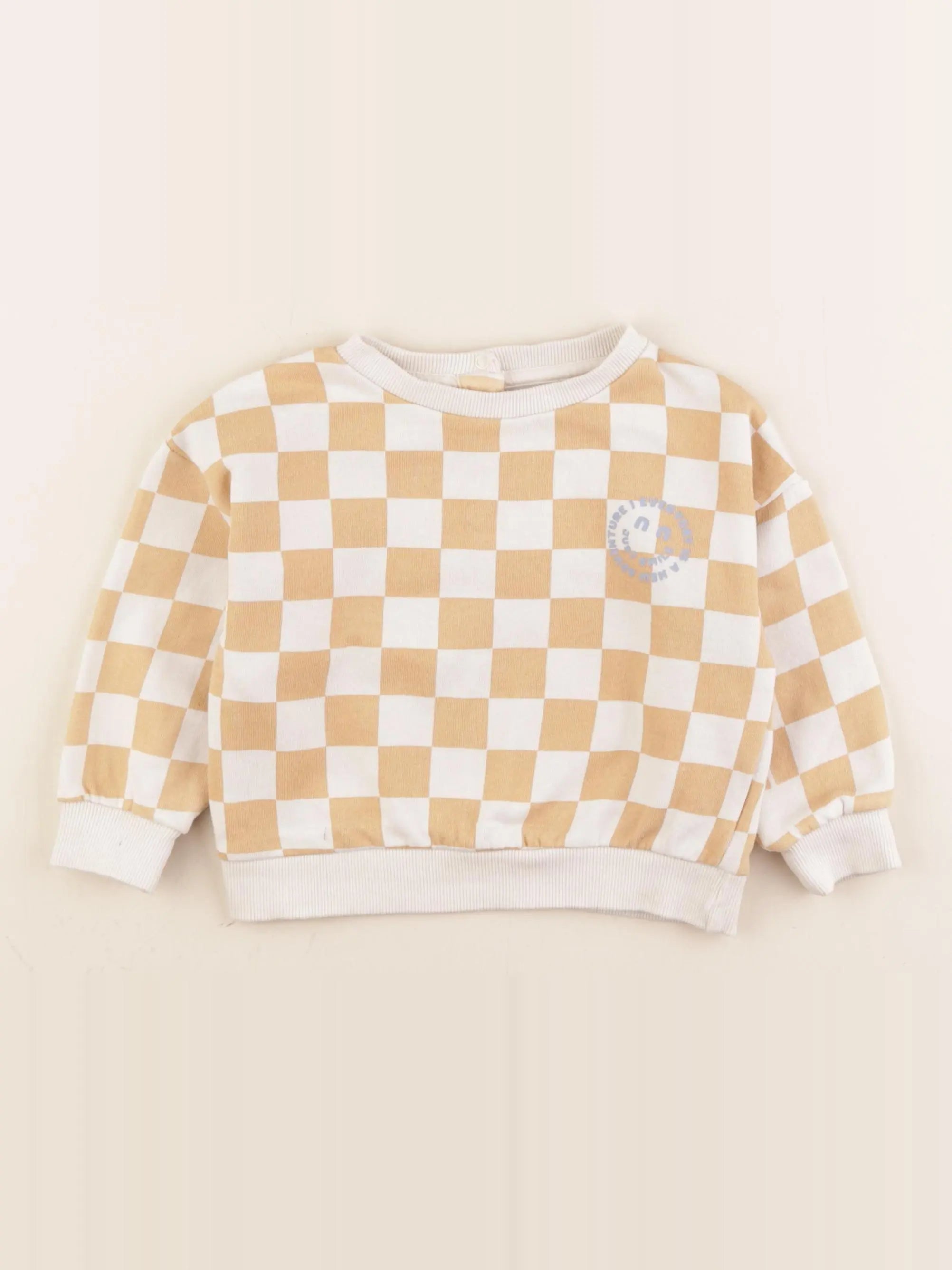 Vertbaudet - sweat beige - 2 ans