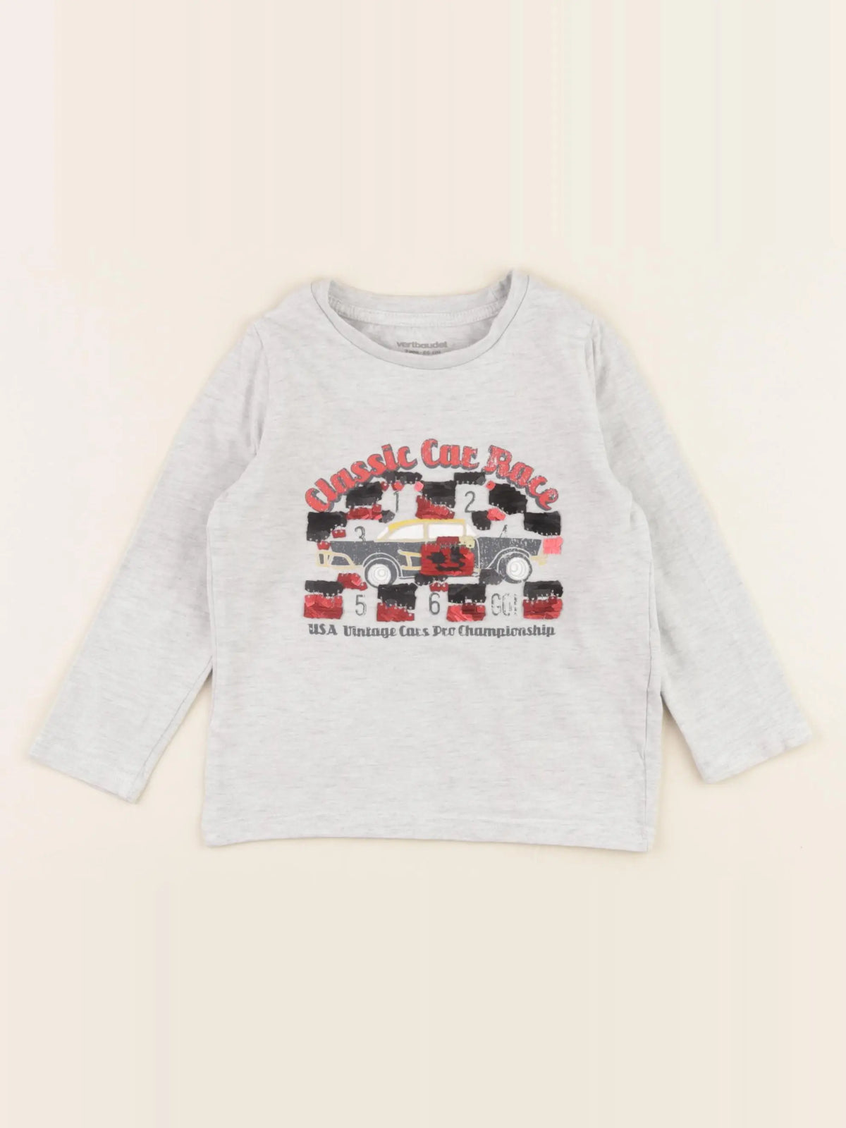 Vertbaudet - tee-shirt gris - 2 ans
