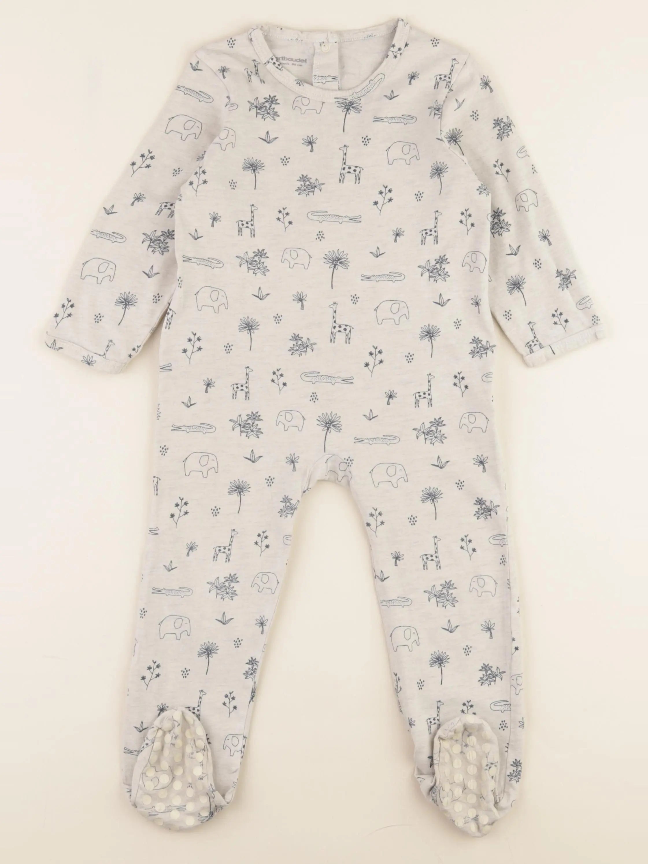 Vertbaudet - pyjama coton marron - 24 mois