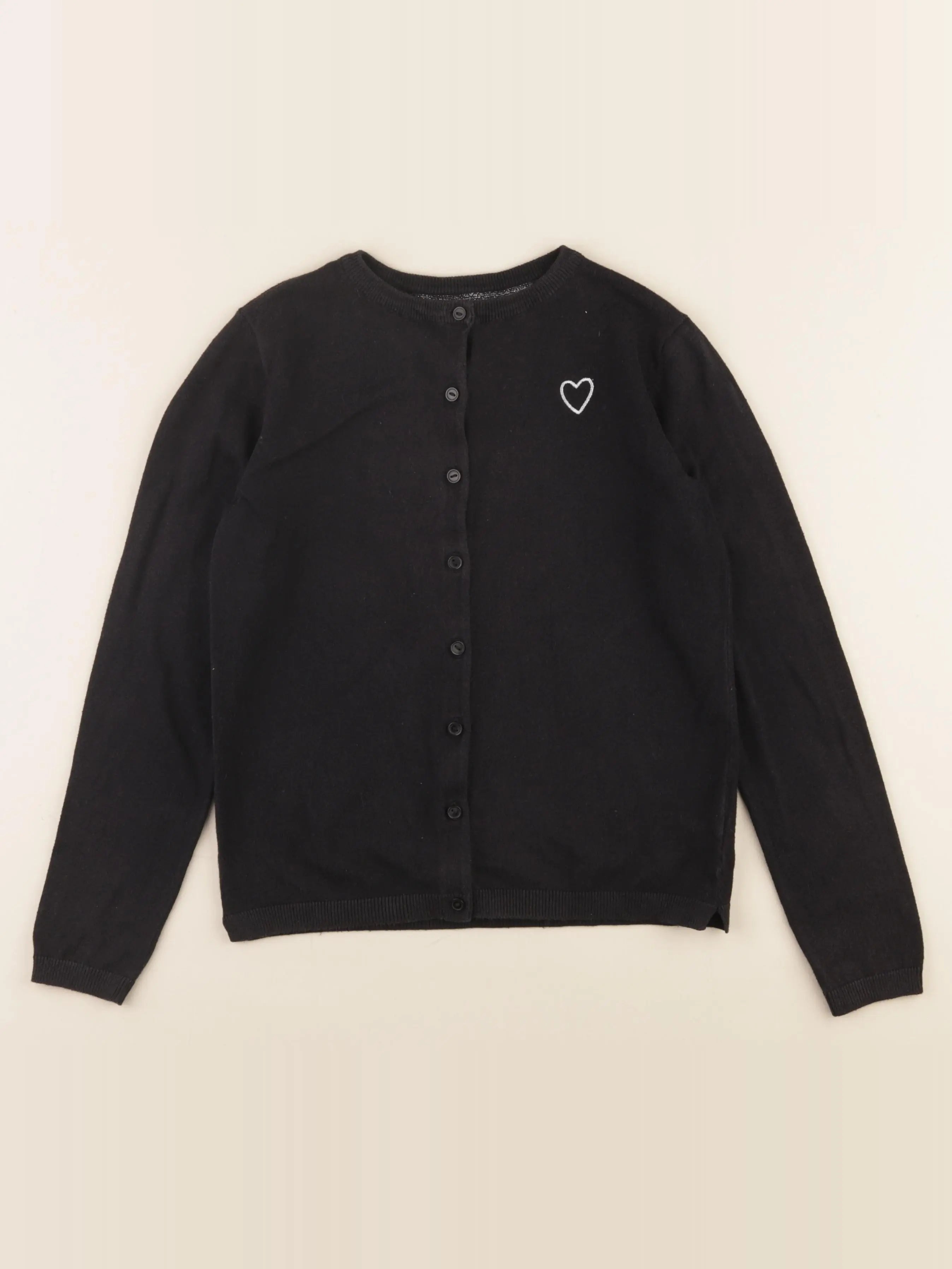 Vertbaudet - gilet noir, argent - 10 ans