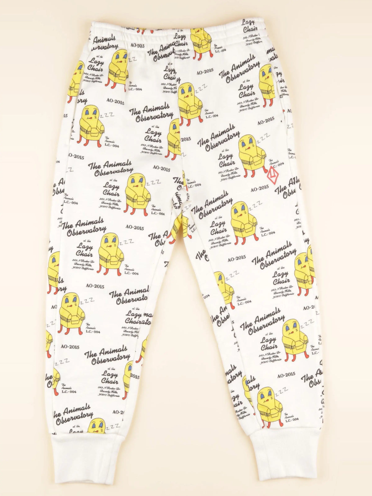 The animals observatory - jogging blanc, jaune - 8 ans