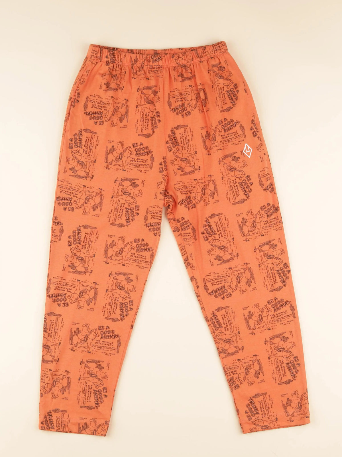 The animals observatory - pantalon jersey orange - 8 ans