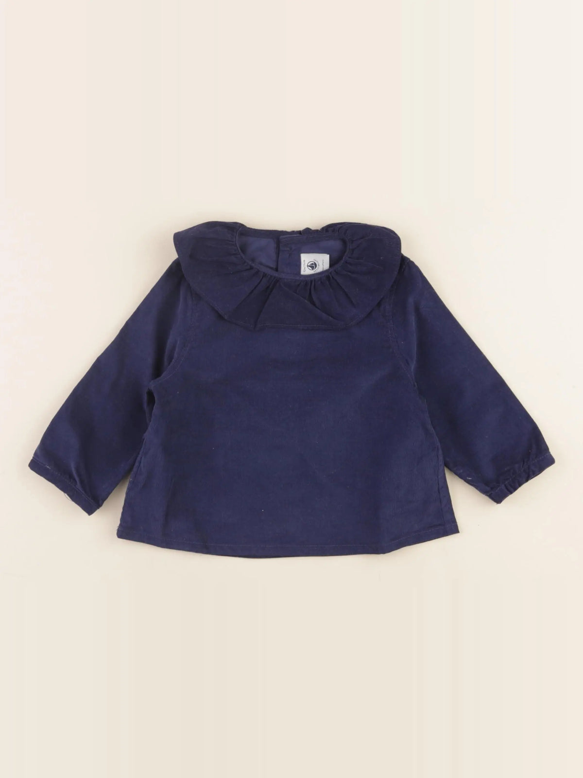 Petit Bateau - blouse bleu - 12 mois