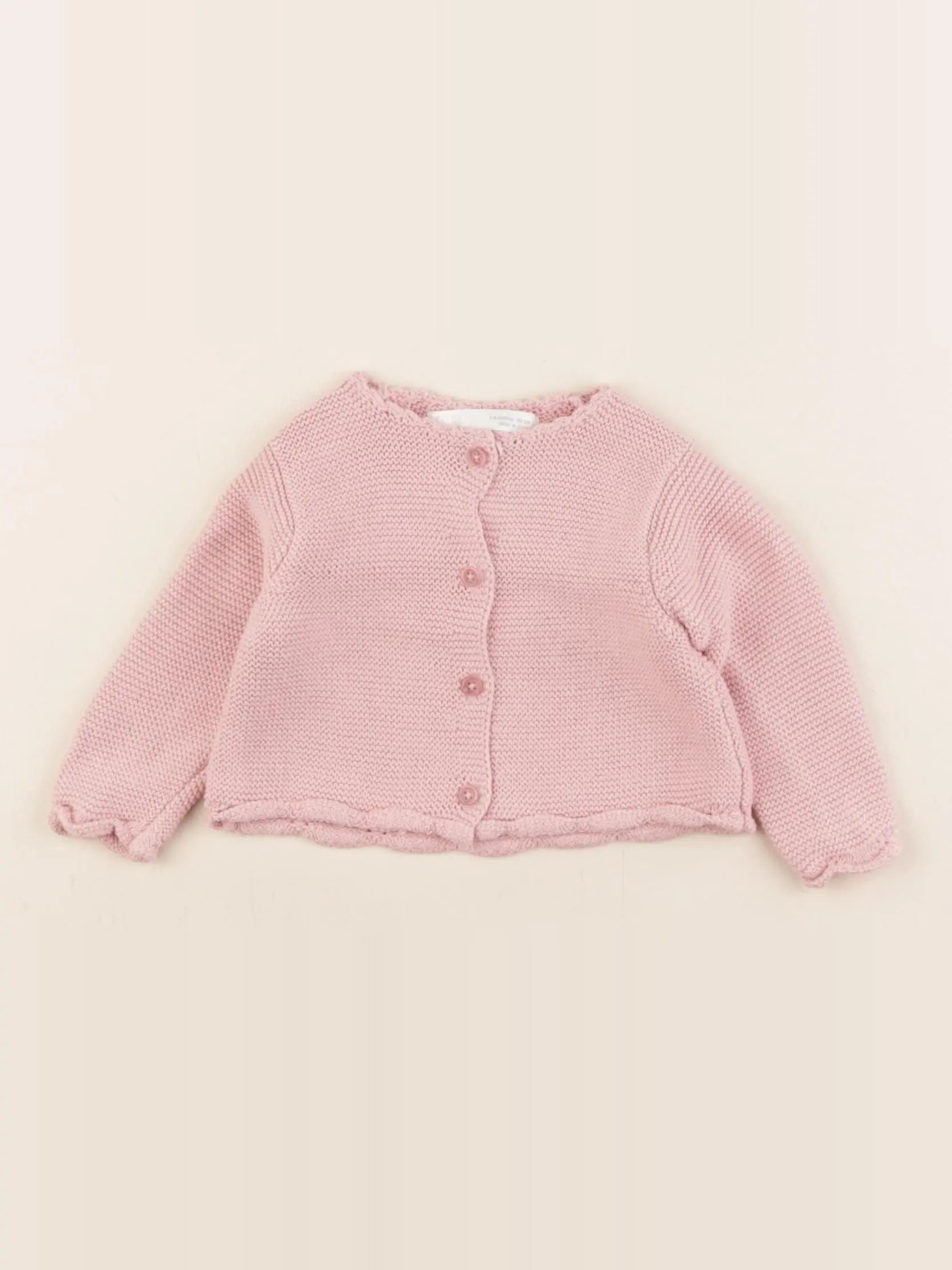 Zara - gilet rose - 1/3 mois