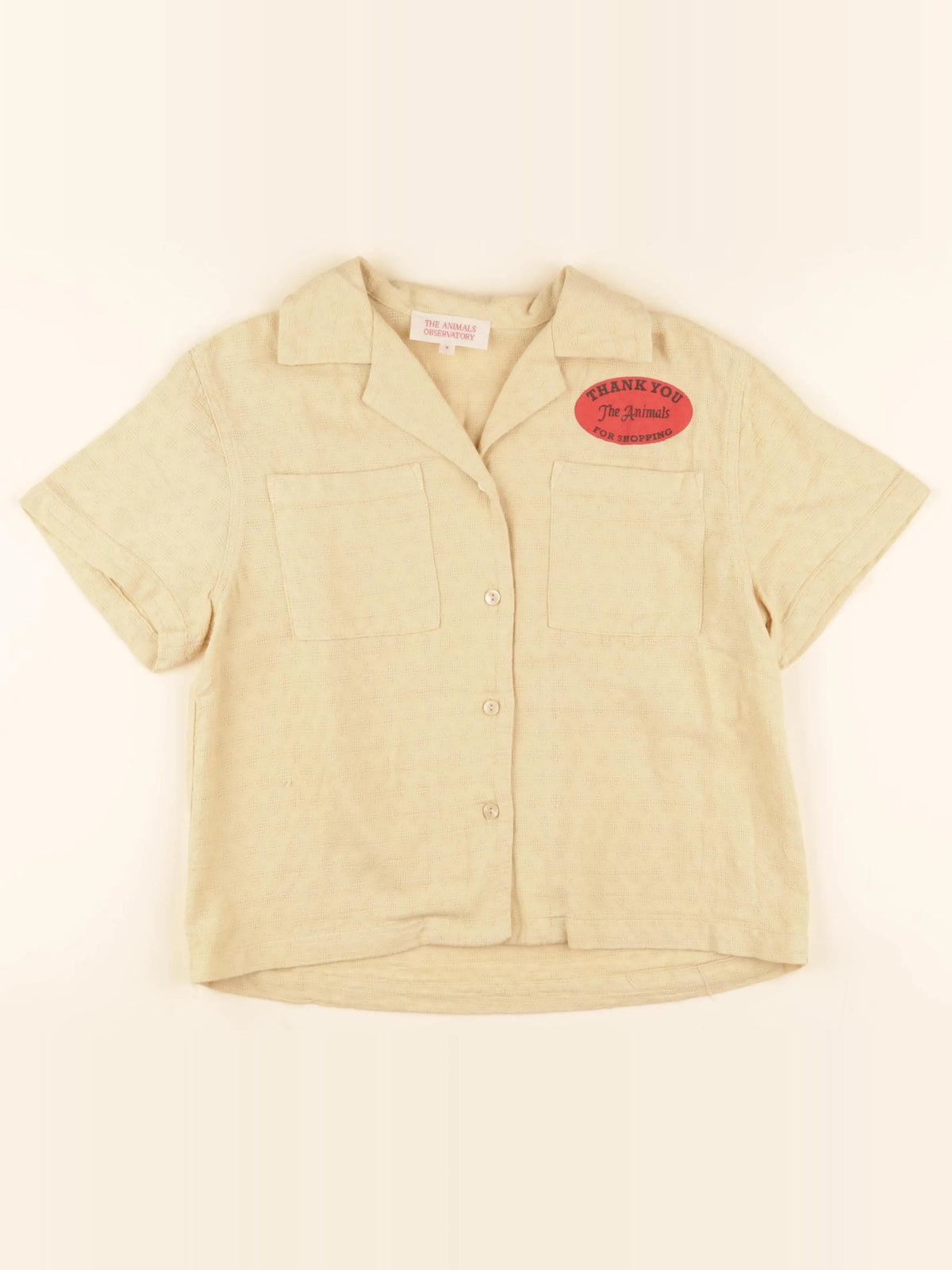 The animals observatory - chemise imprimé au dos jaune - 8 ans
