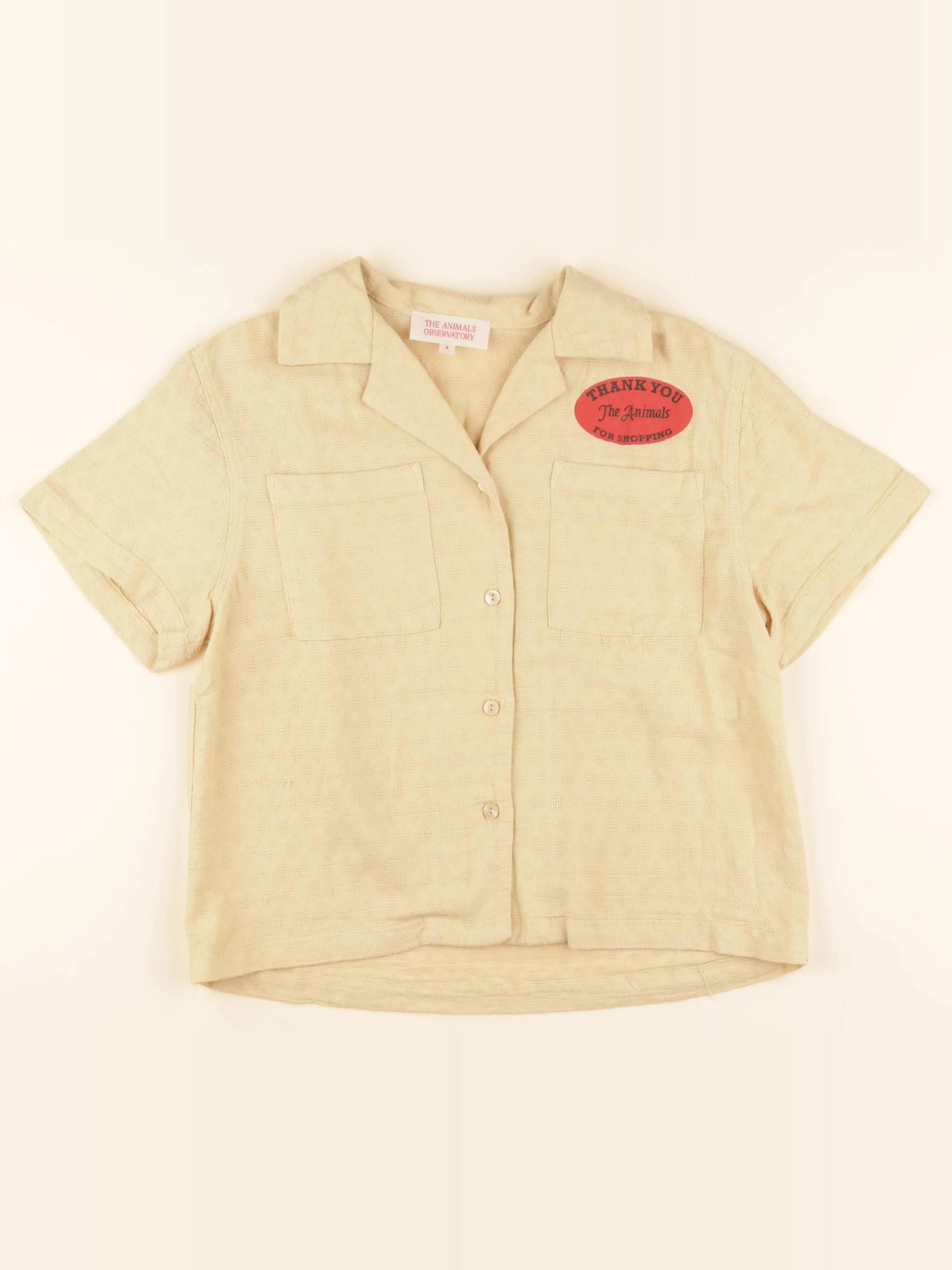 The animals observatory - chemise imprimé au dos jaune - 8 ans
