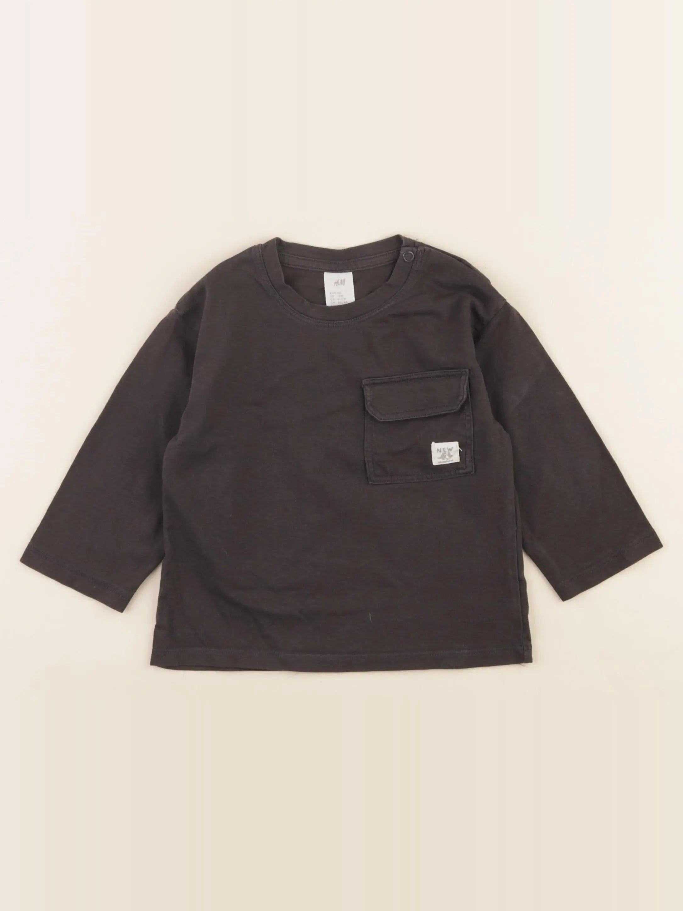 H&M - tee-shirt gris - 12 mois