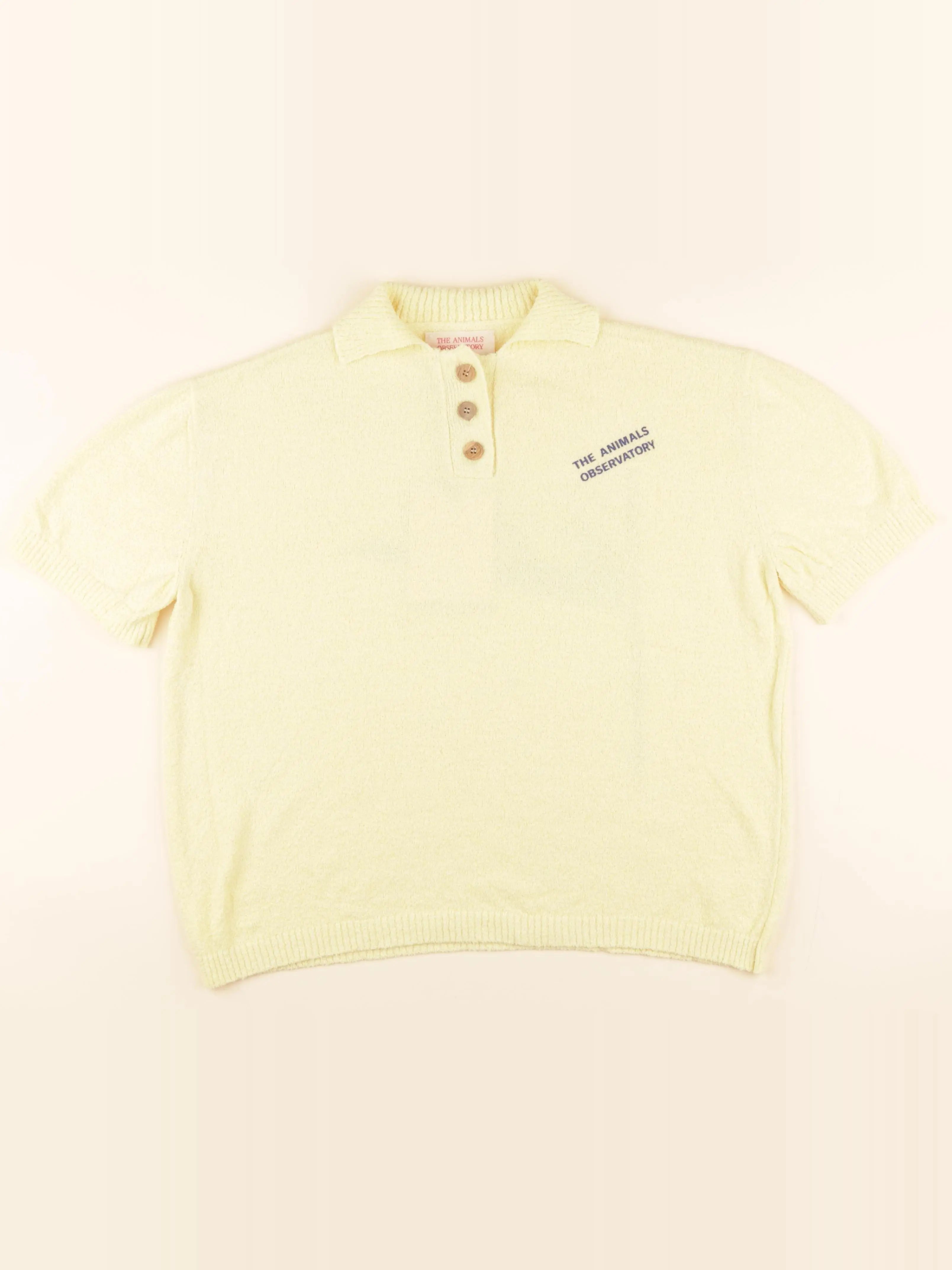 The animals observatory - polo imprimé au dos jaune - 8 ans