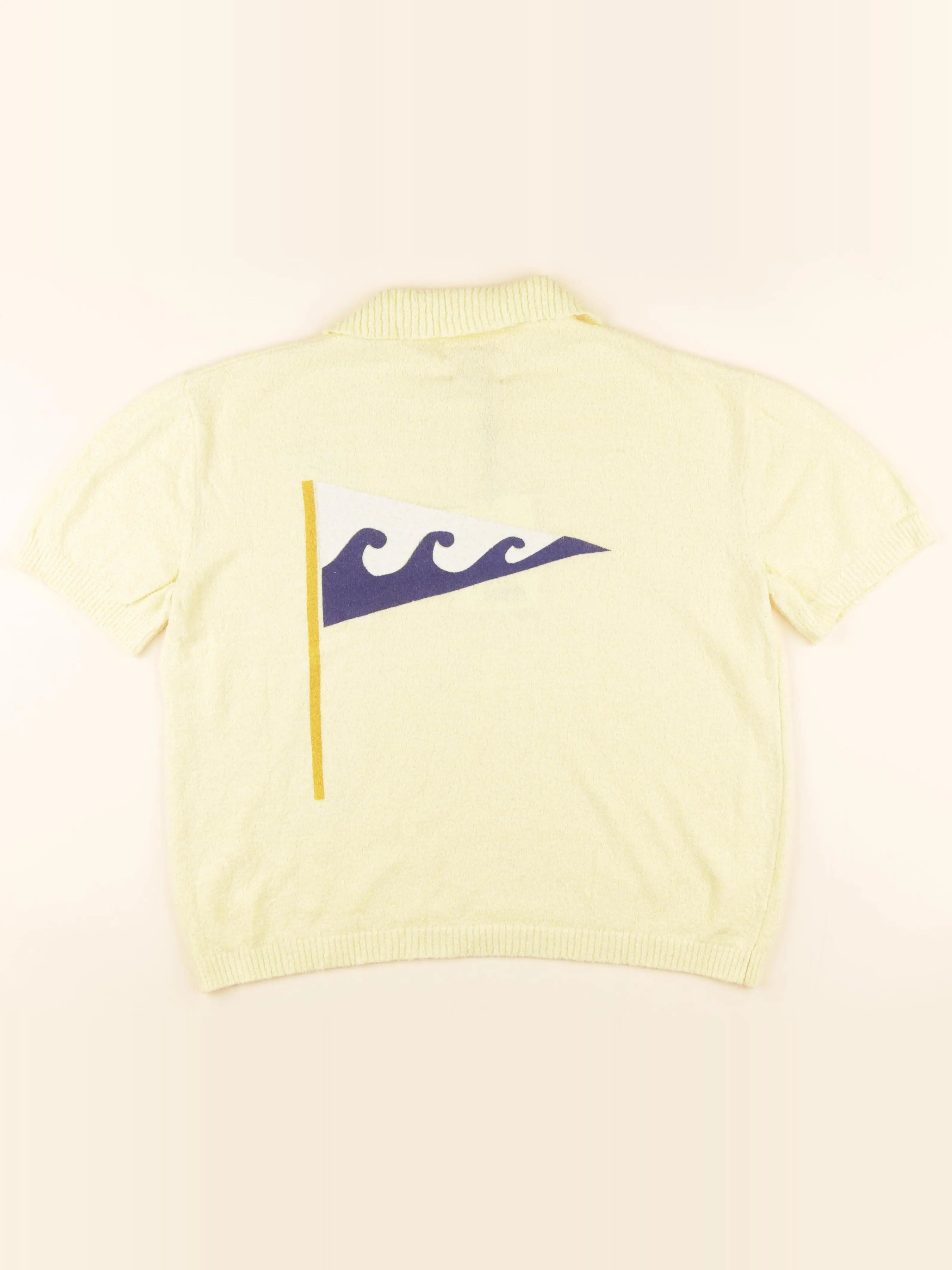 The animals observatory - polo imprimé au dos jaune - 8 ans