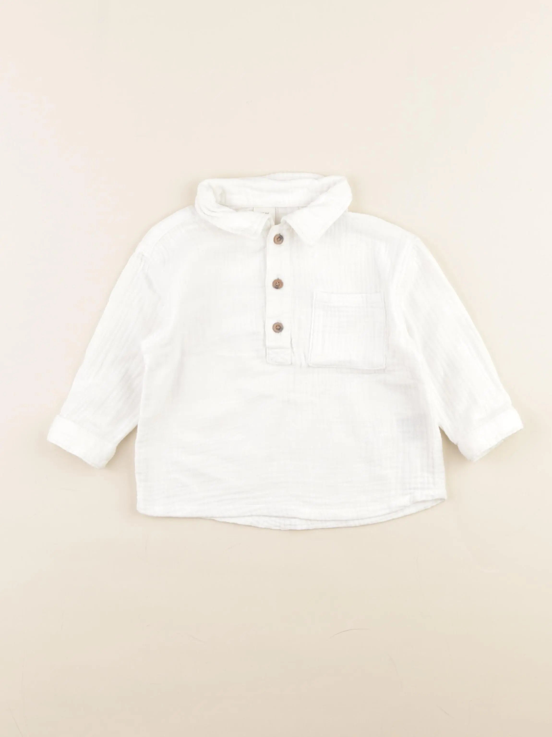 H&M - chemise beige - 12 mois