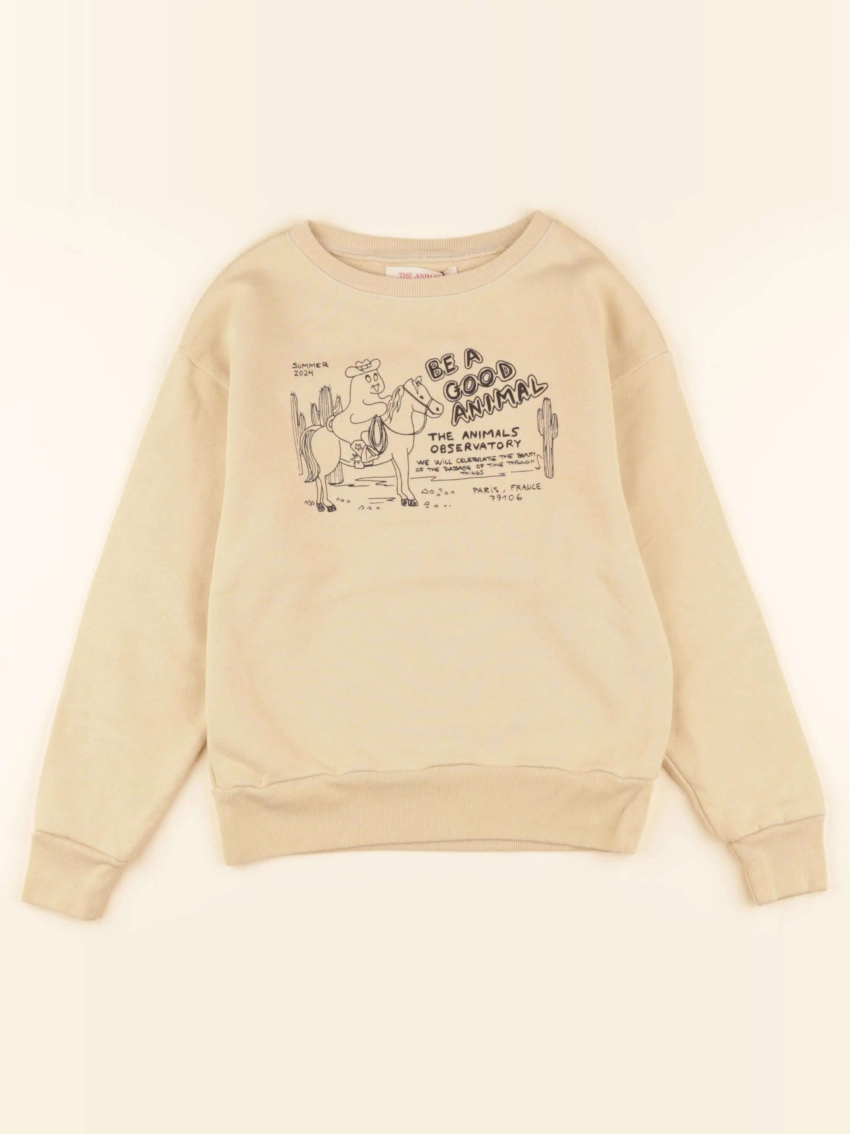 The animals observatory - sweat beige - 8 ans