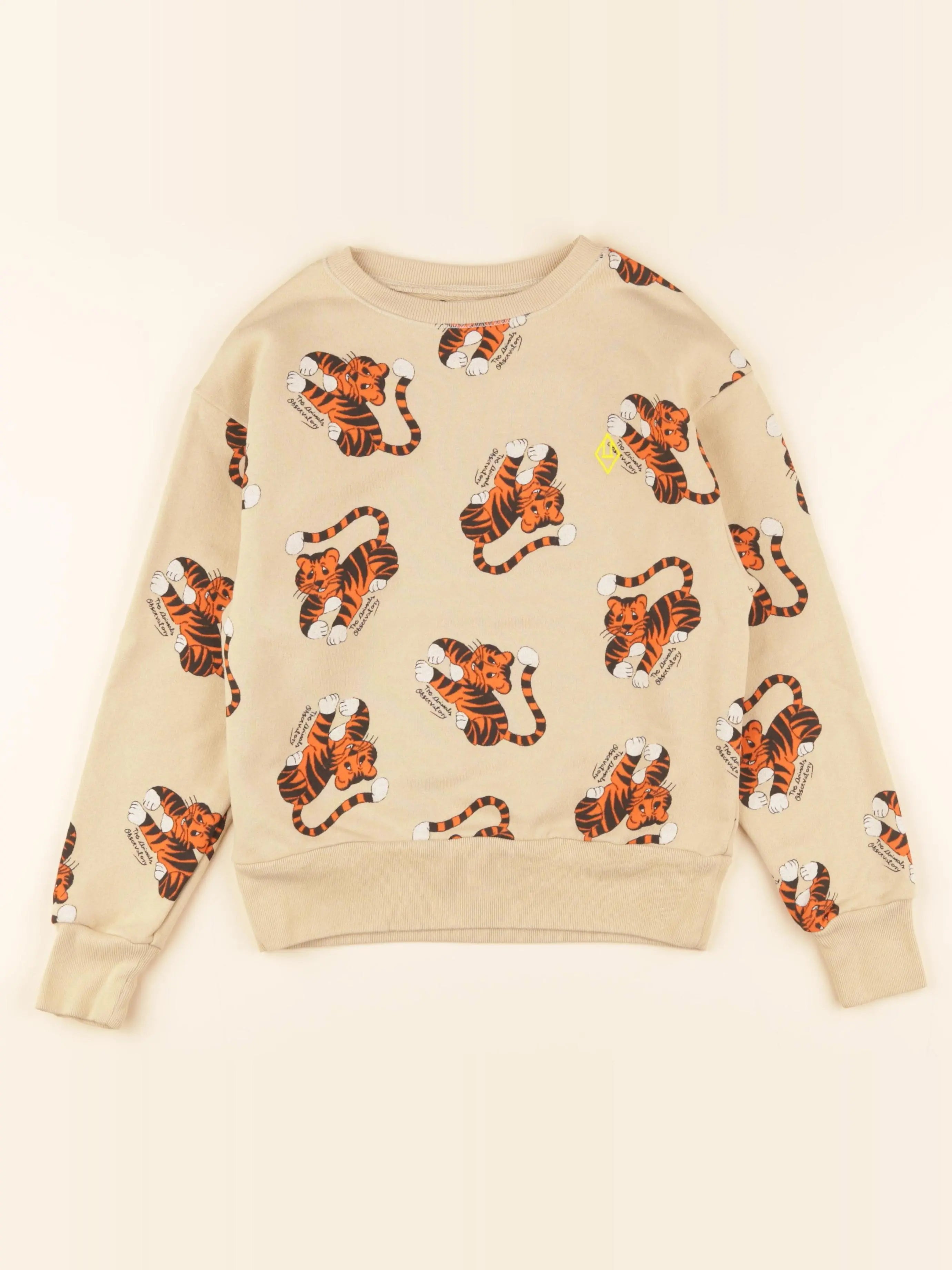 The animals observatory - sweat beige, orange - 8 ans
