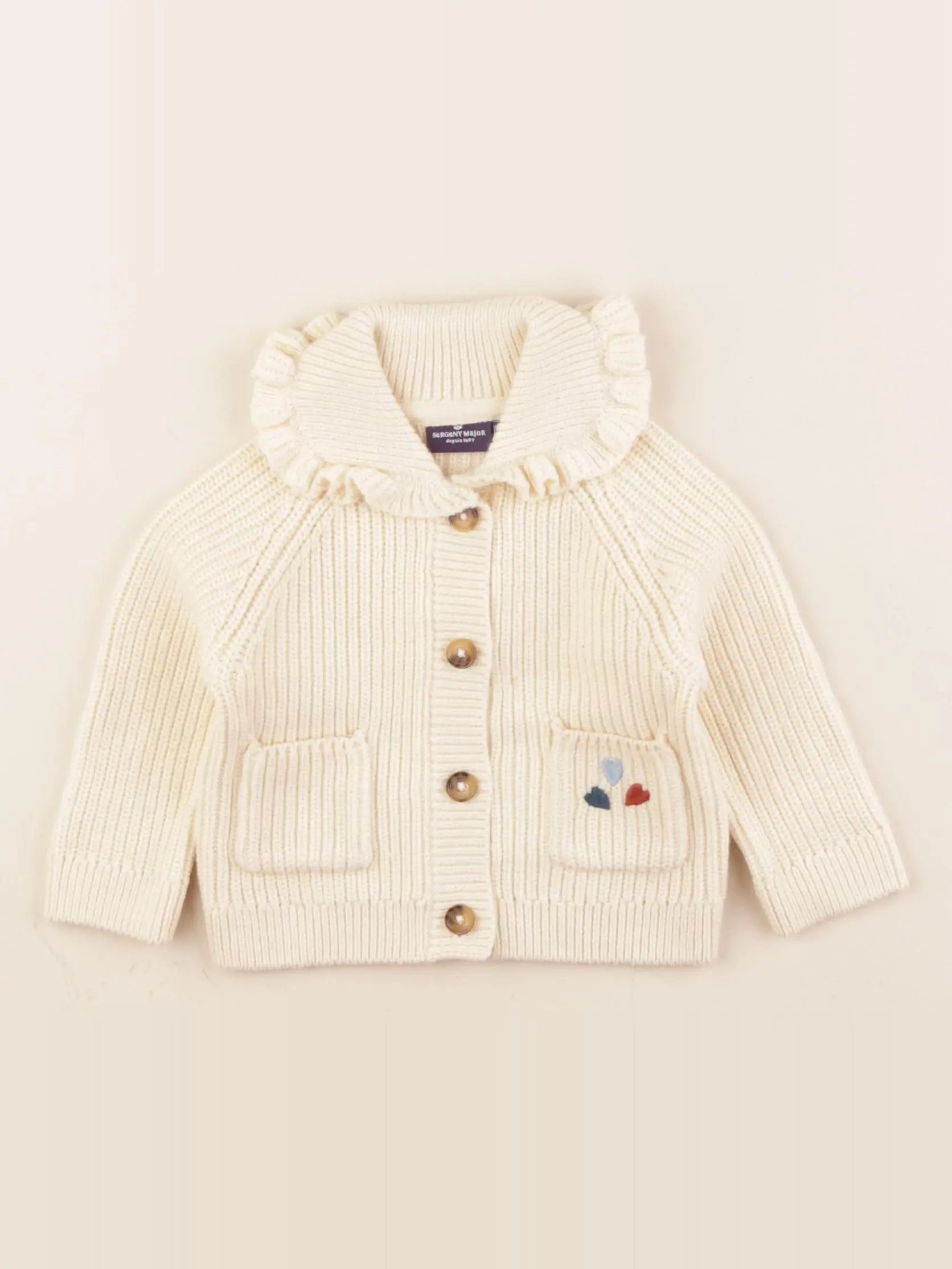 Sergent Major - gilet beige - 3 mois