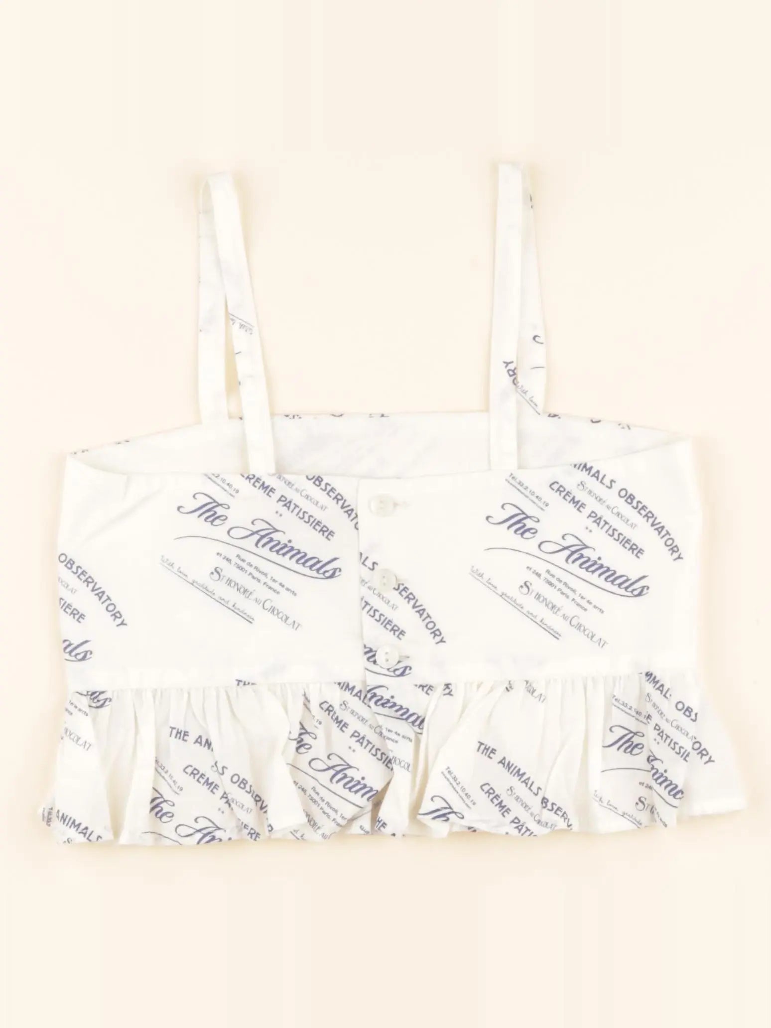 The animals observatory - blouse blanc, bleu - 8 ans