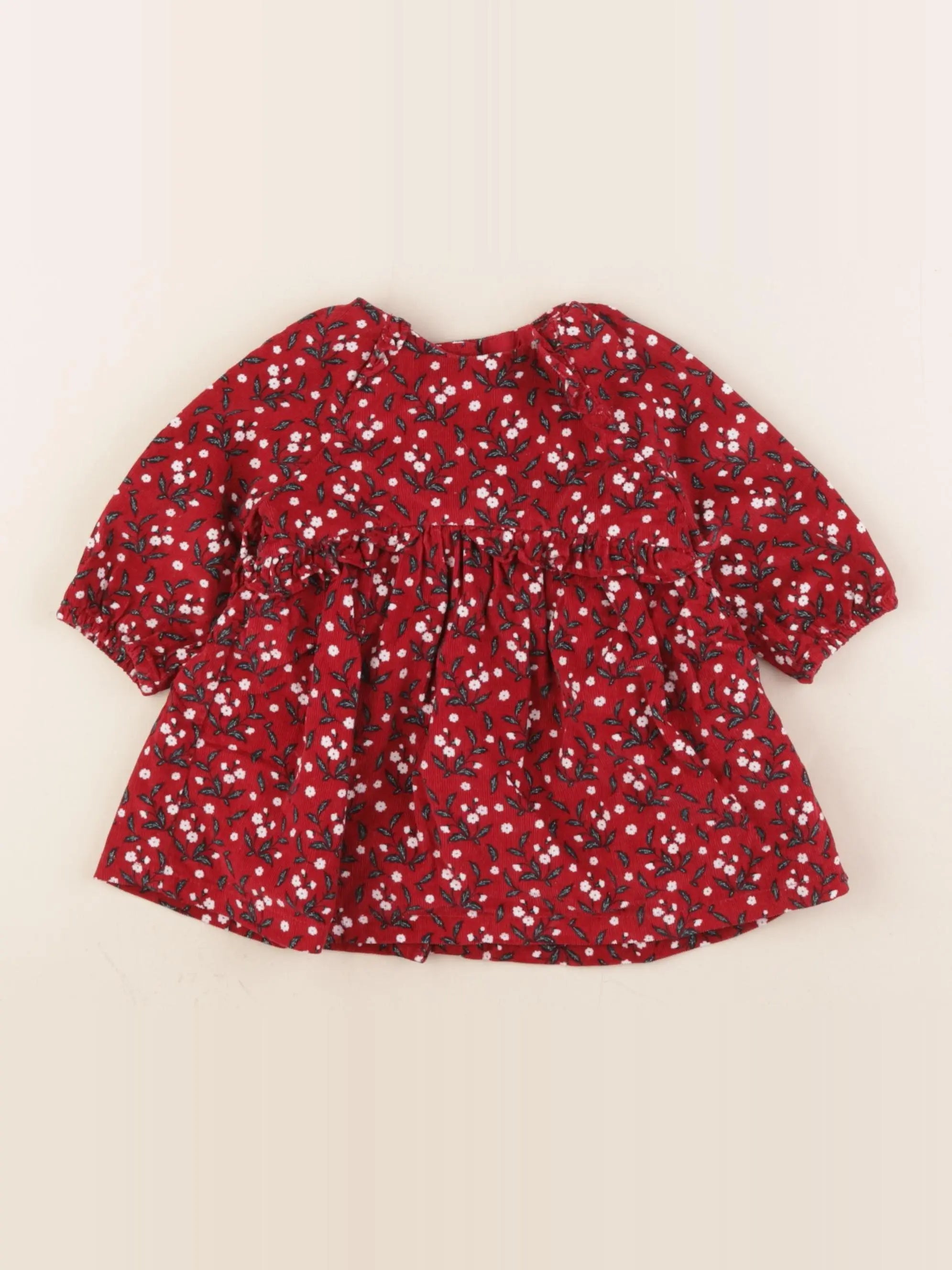 Sergent Major - robe rouge - 3 mois