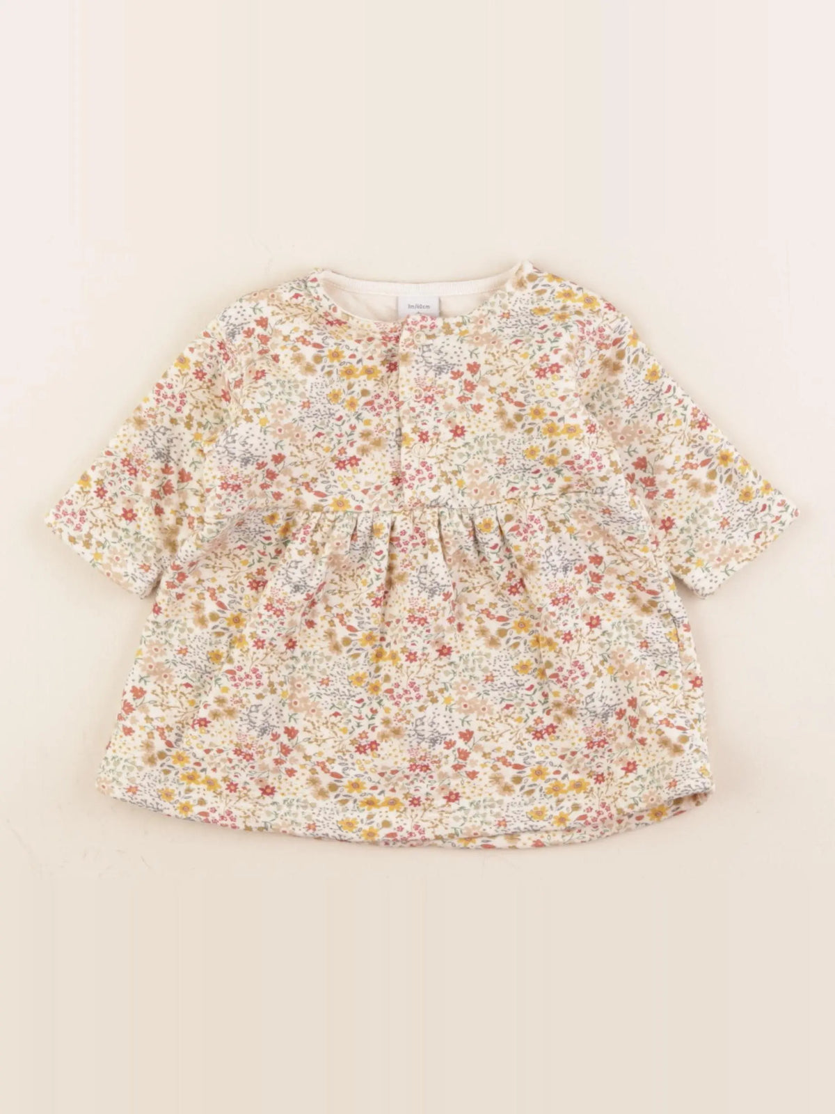 Petit Bateau - robe jaune - 3 mois