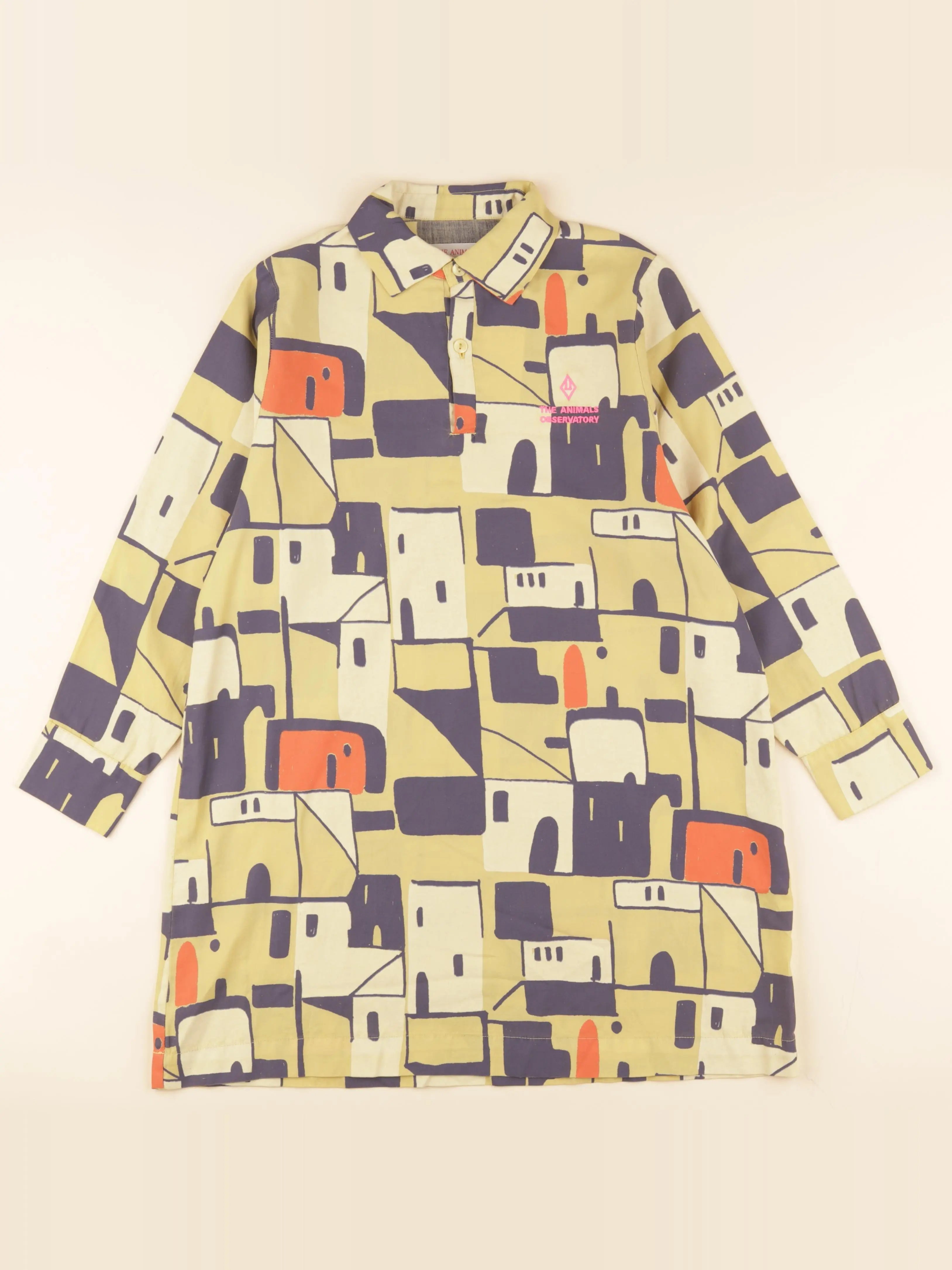 The animals observatory - robe jaune, bleu - 8 ans