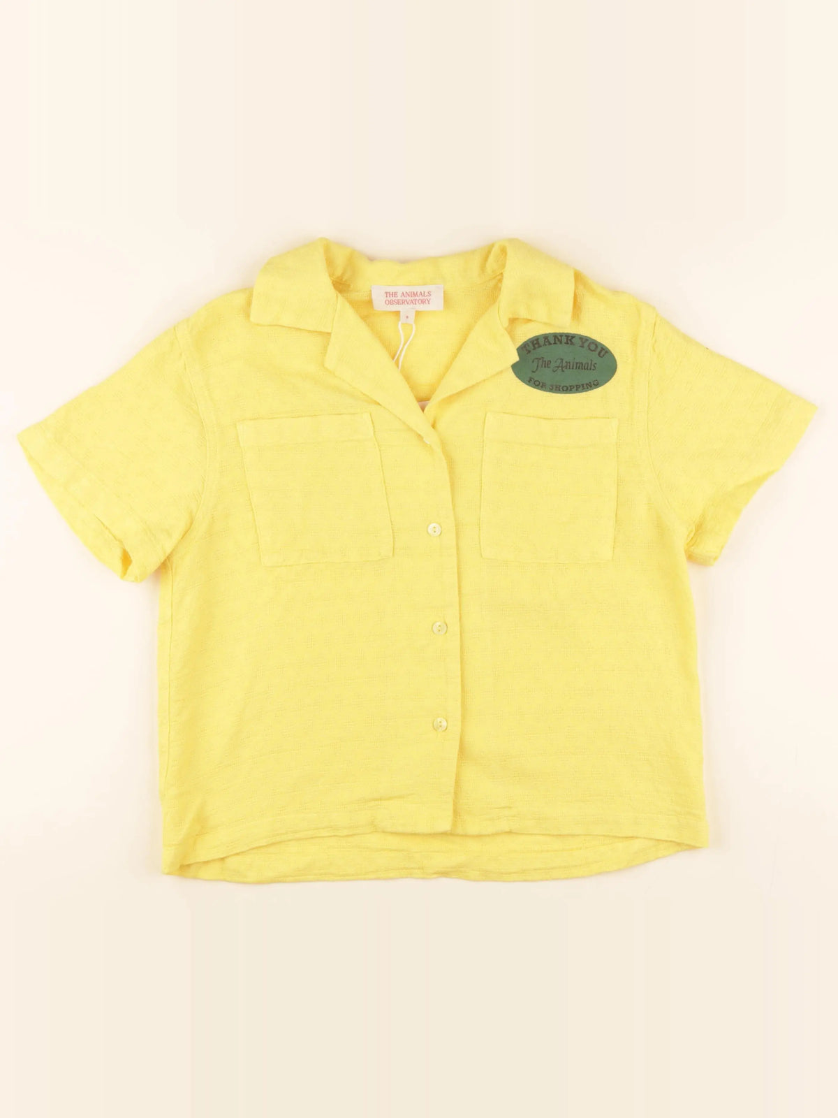 The animals observatory - chemise imprimé au dos jaune - 8 ans