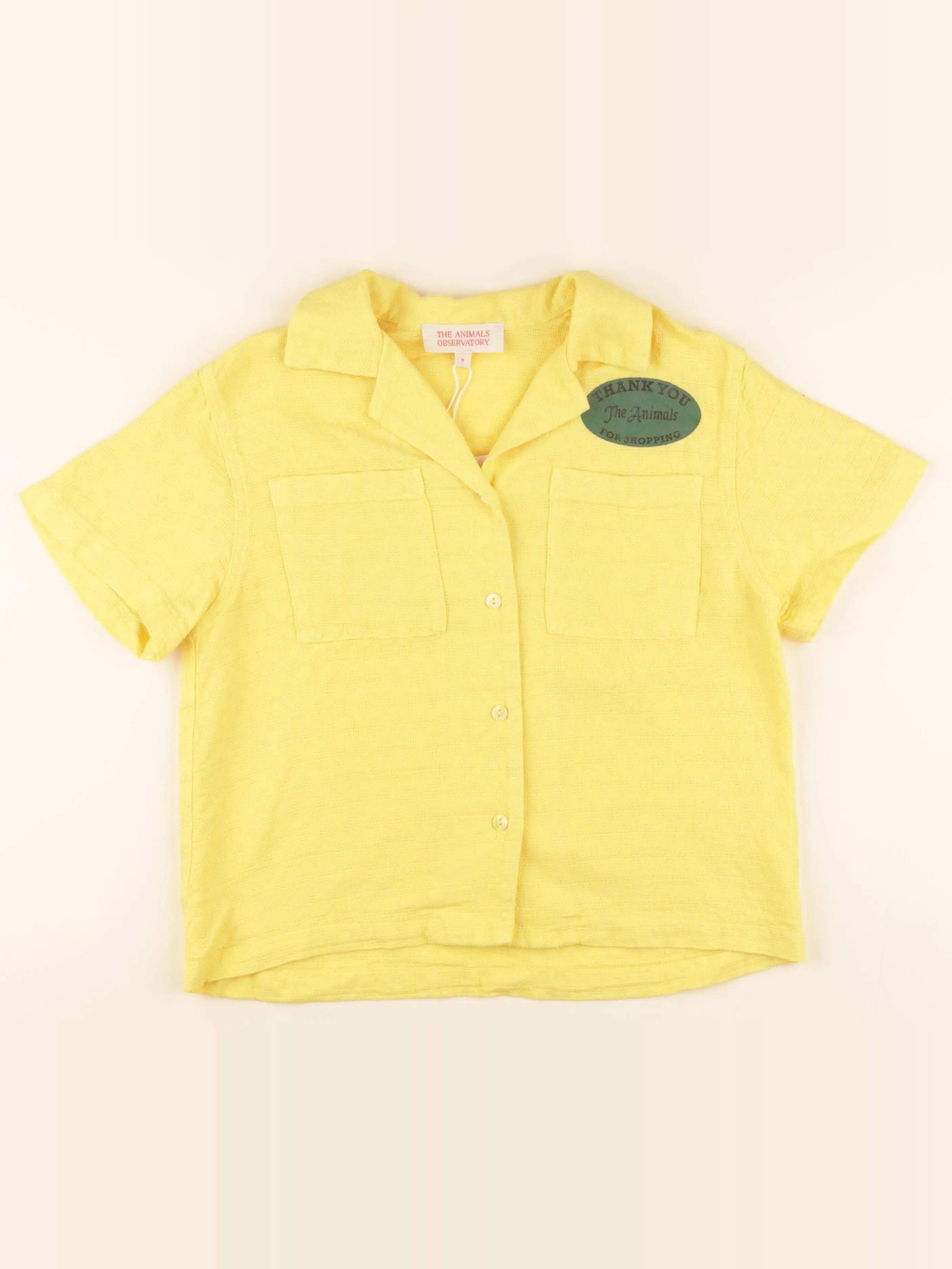 The animals observatory - chemise imprimé au dos jaune - 8 ans