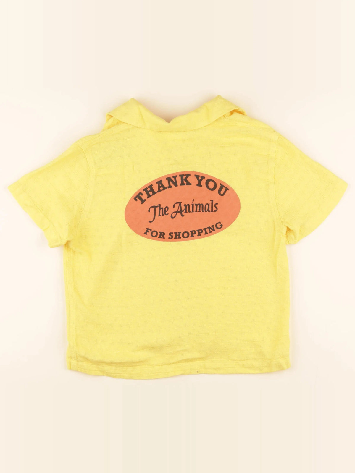 The animals observatory - chemise imprimé au dos jaune - 8 ans