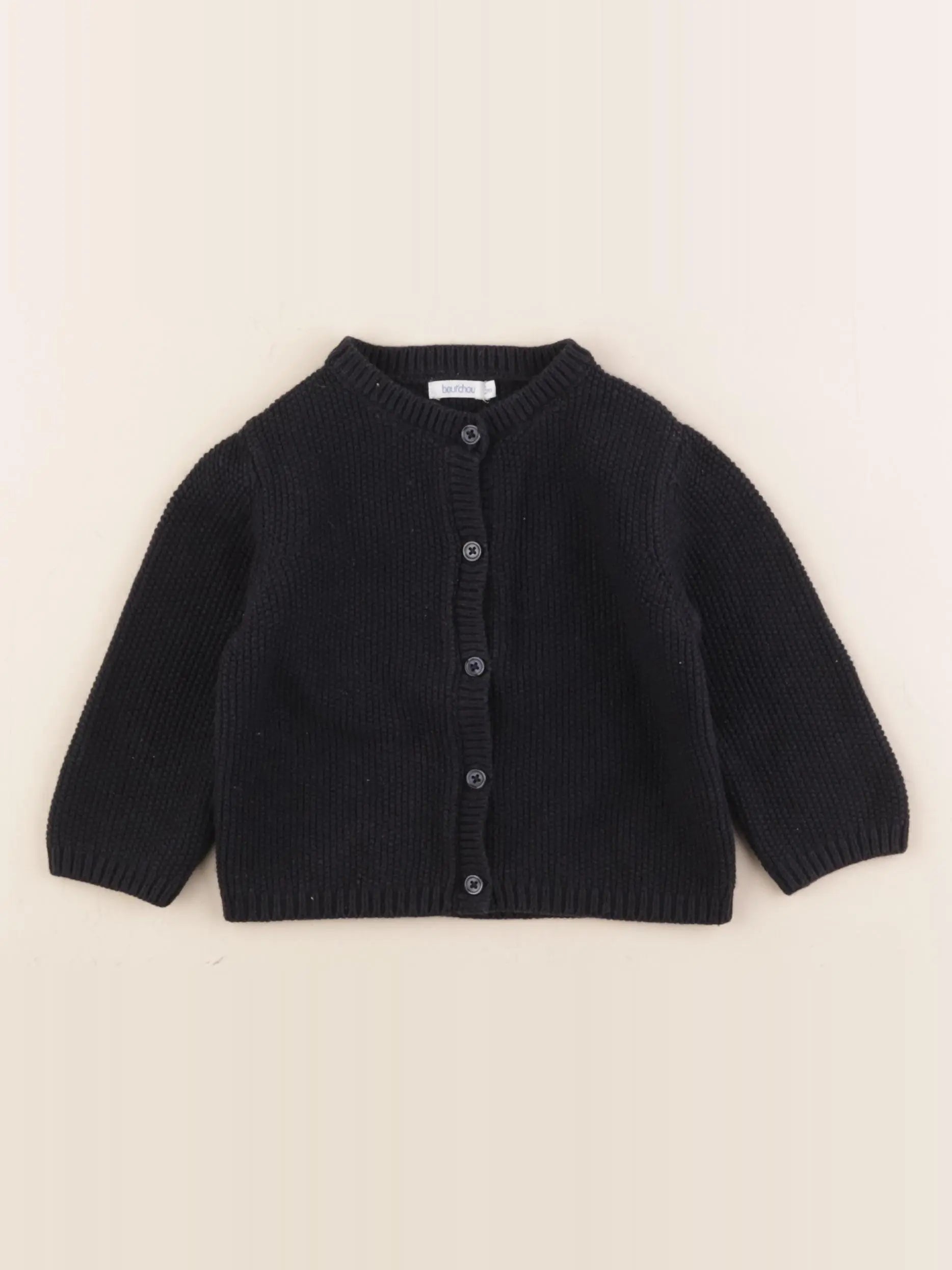 Boutchou - gilet bleu - 12 mois