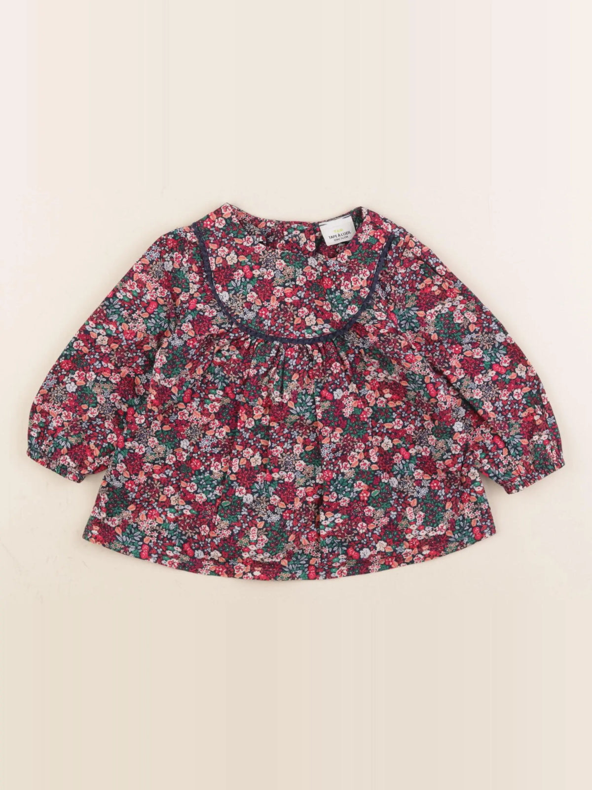 Tape à l'oeil - blouse rouge - 12 mois