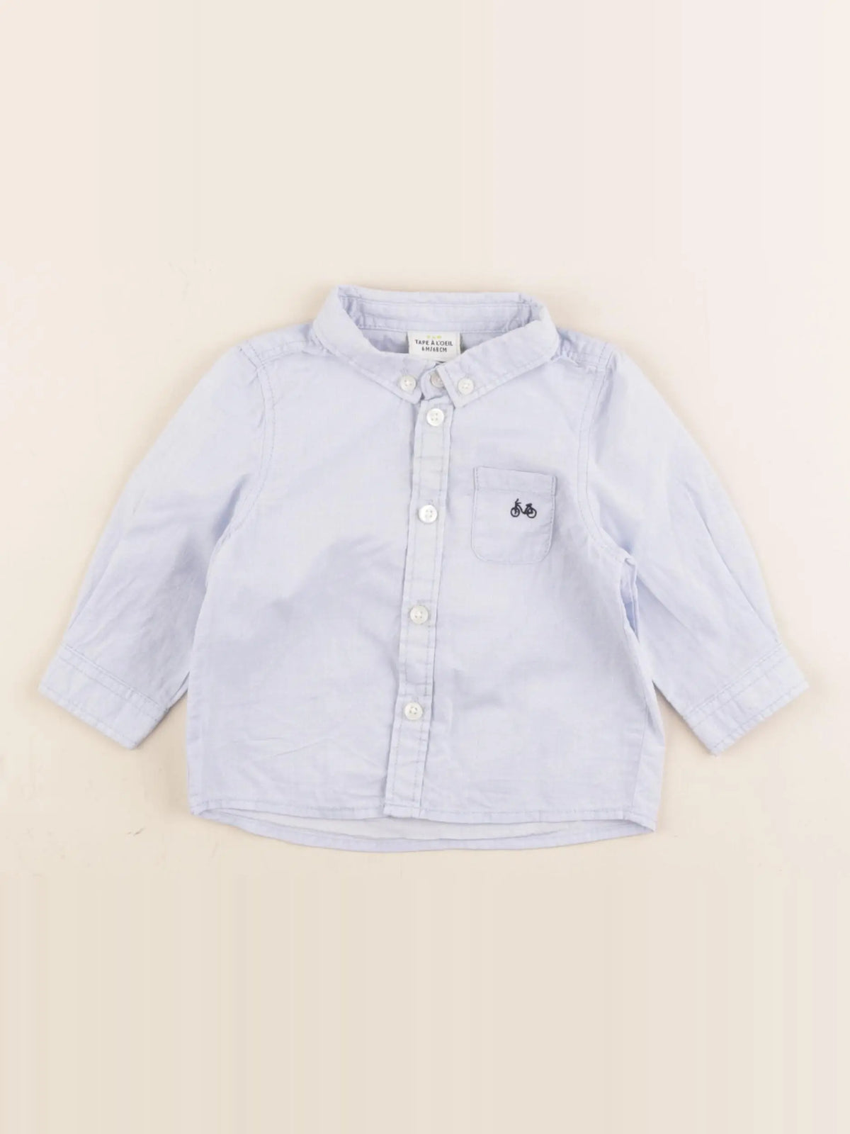 Tape à l'oeil - chemise bleu - 6 mois