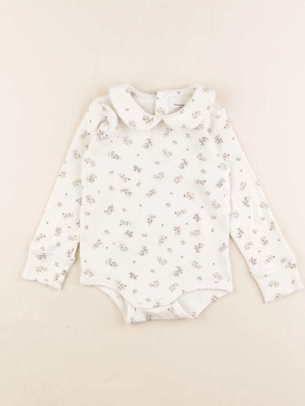 Vertbaudet - body à col beige - 24 mois
