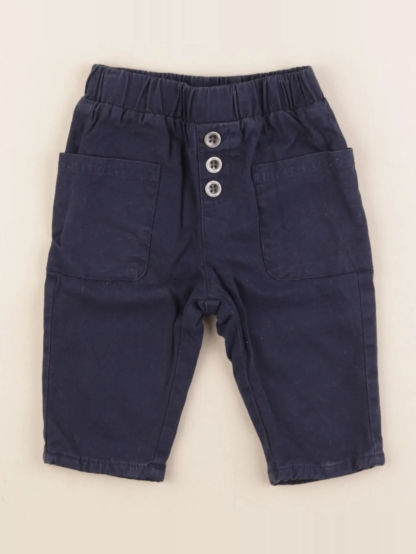 Vertbaudet - pantalon bleu - 6 mois