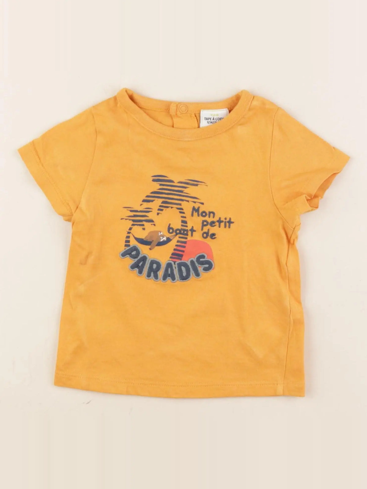 Tape à l'oeil - tee-shirt jaune - 12 mois
