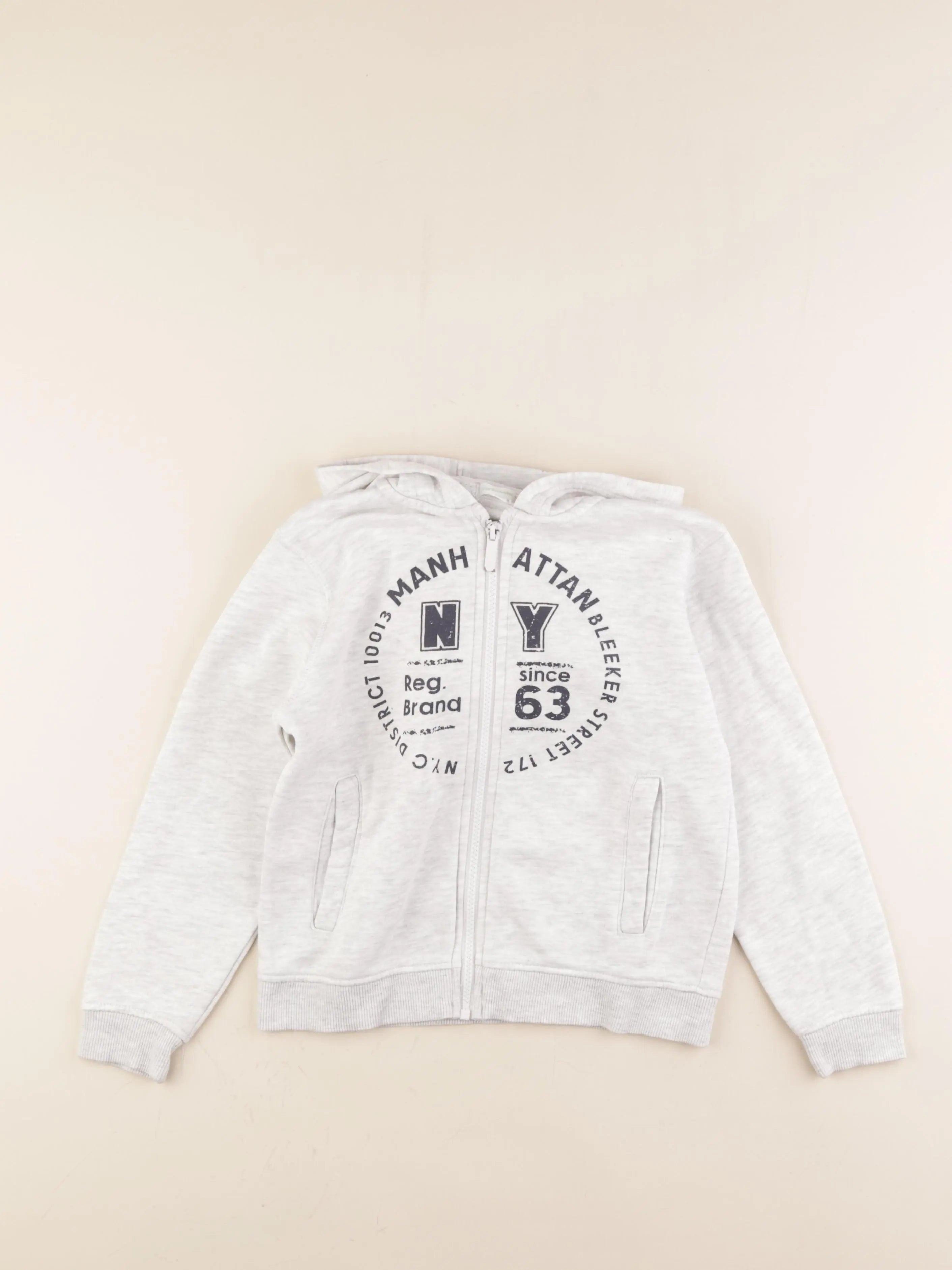 Vertbaudet - sweat gris - 8 ans