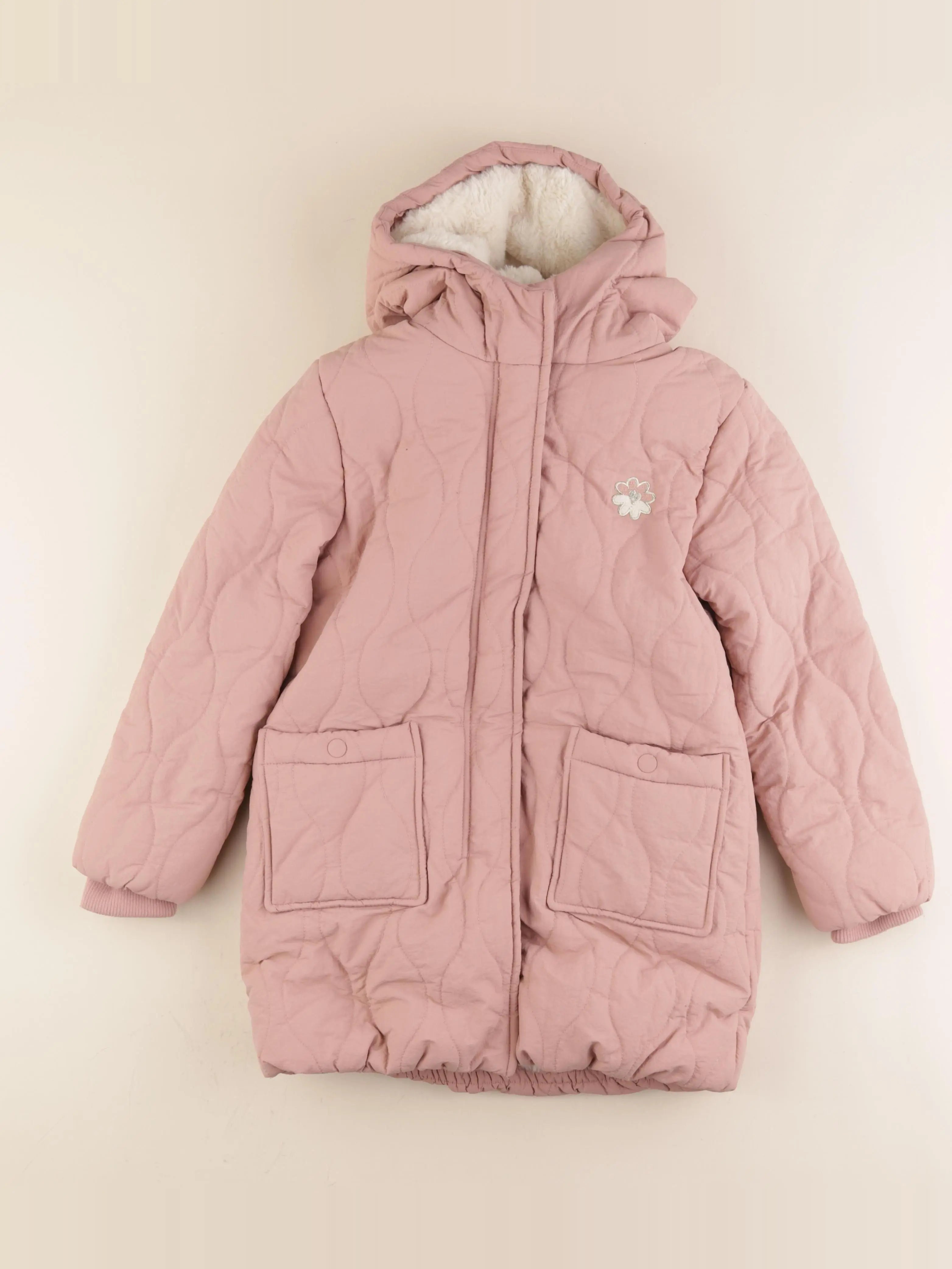 Vertbaudet - manteau rose - 9 ans
