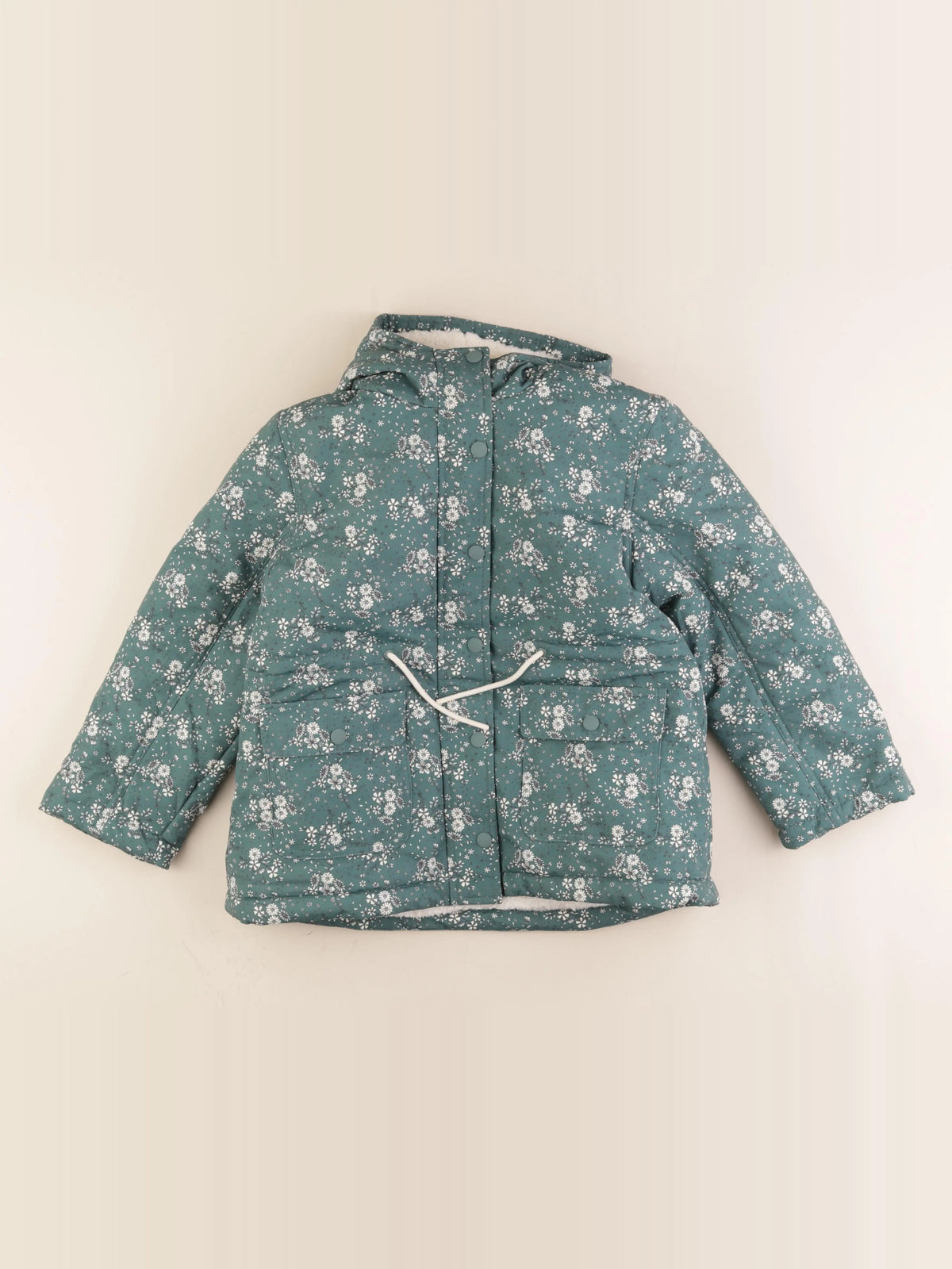 Vertbaudet - veste doublé vert - 9 ans