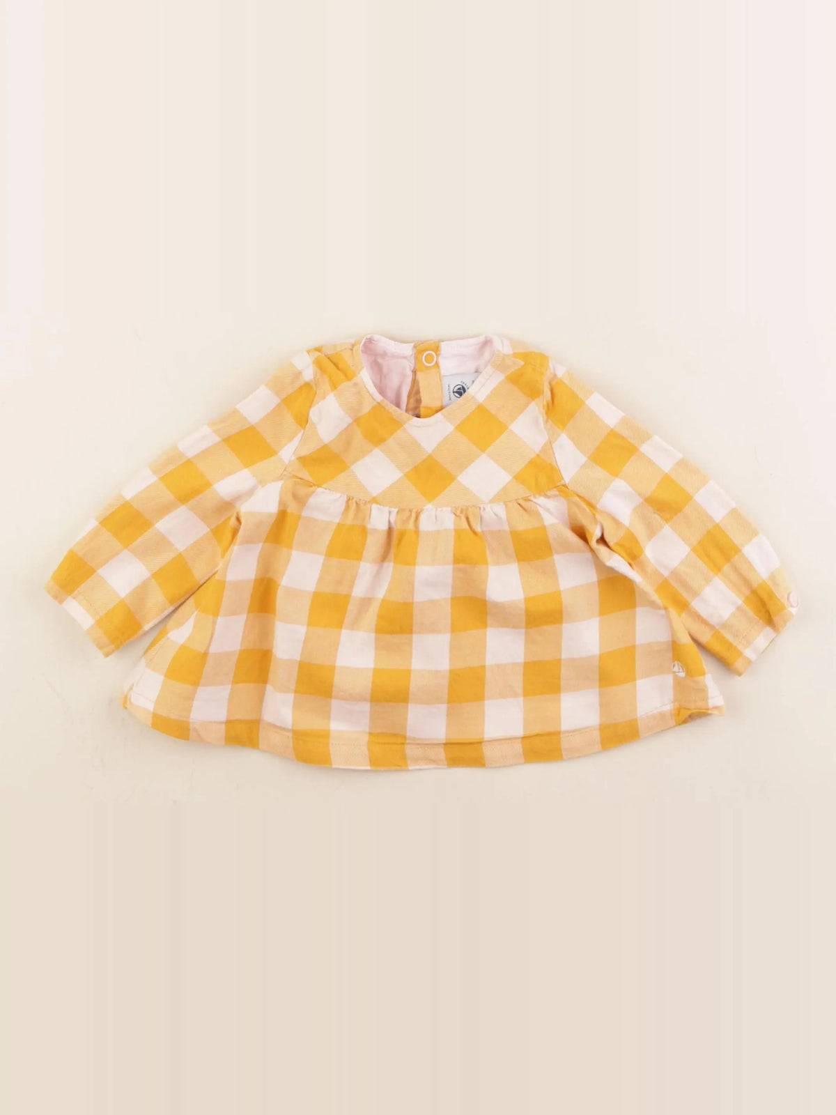 Petit Bateau - blouse jaune - 6 mois
