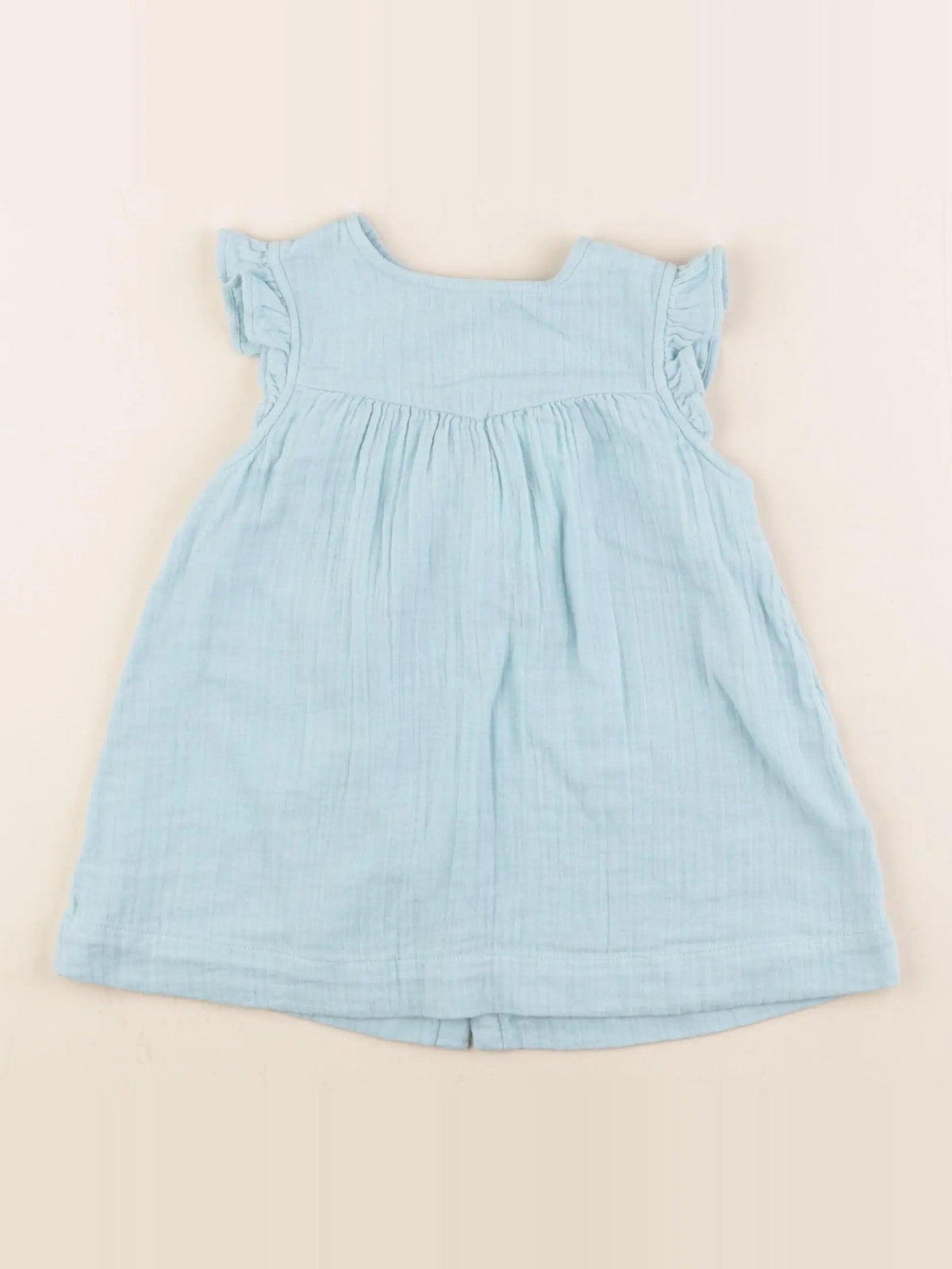 Petit Bateau - robe bleu - 12 mois