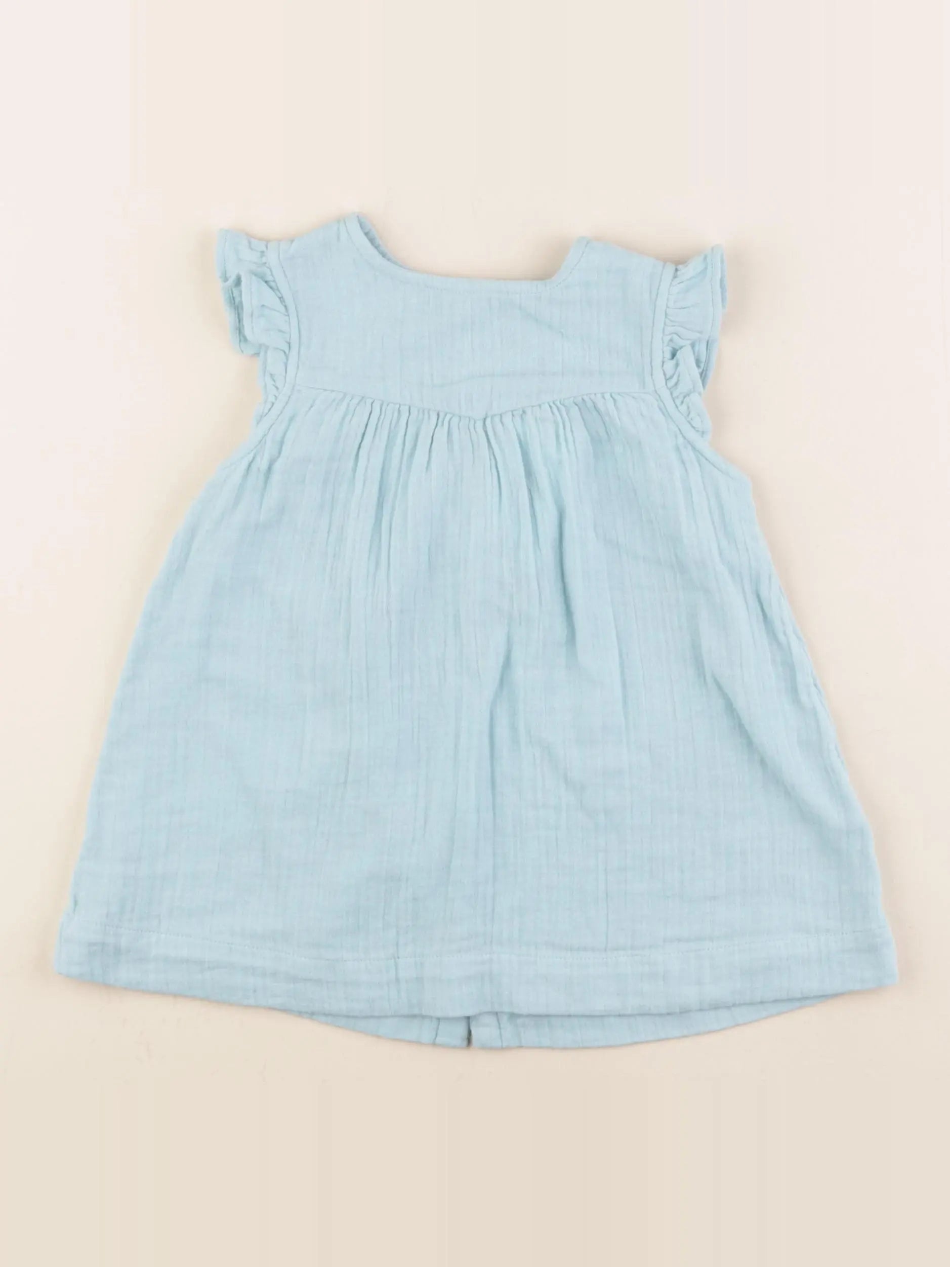 Petit Bateau - robe bleu - 12 mois