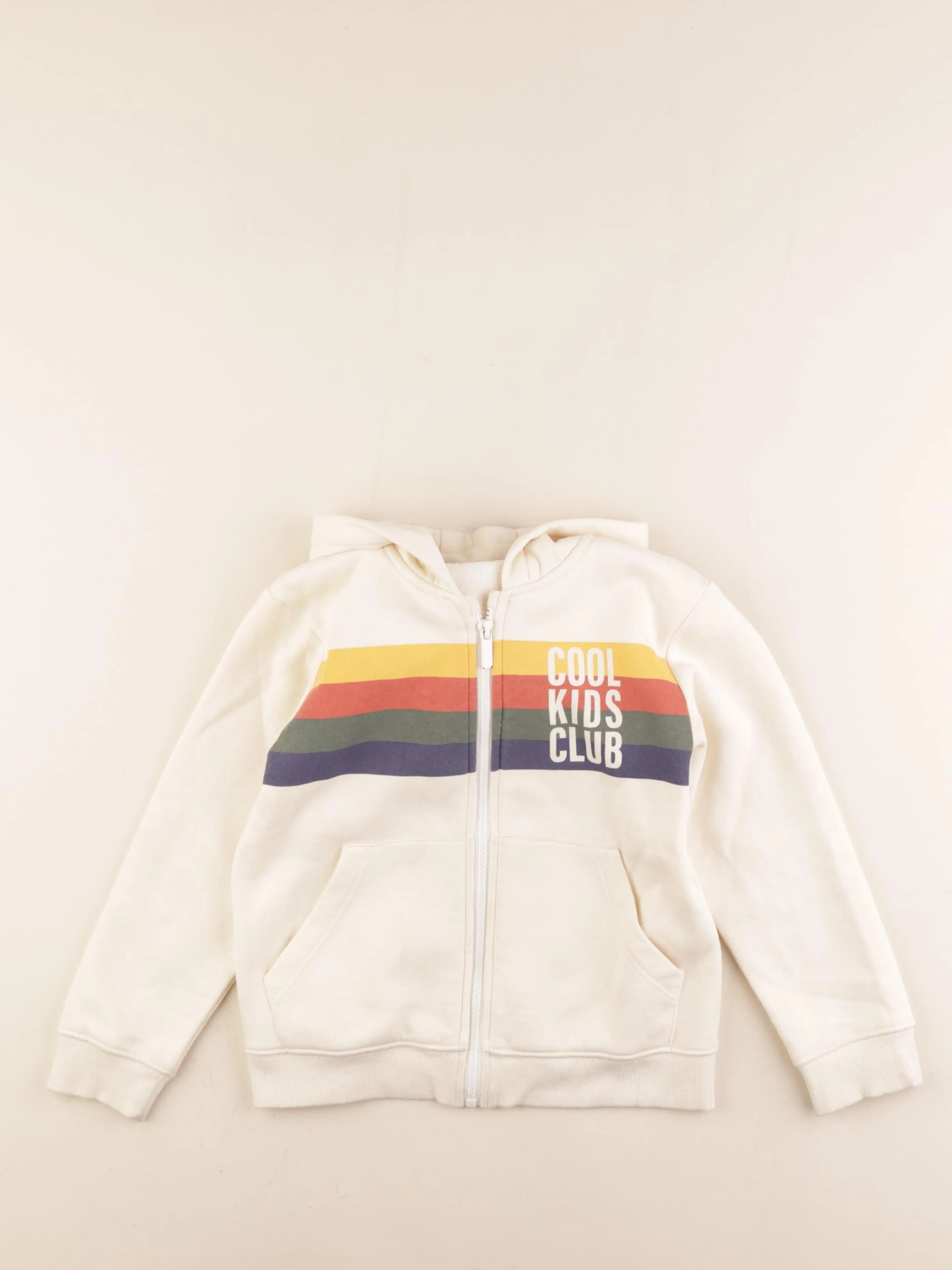 Vertbaudet - sweat beige - 8 ans