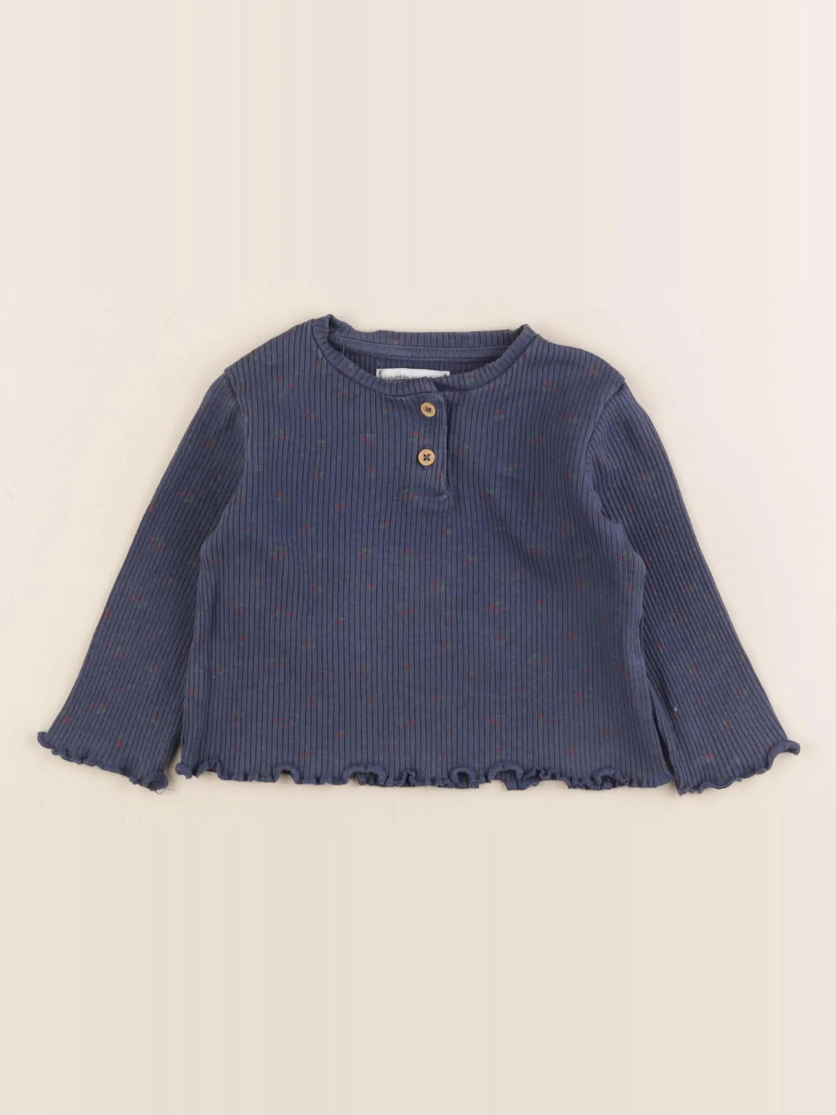 Vertbaudet - tee-shirt bleu - 12 mois