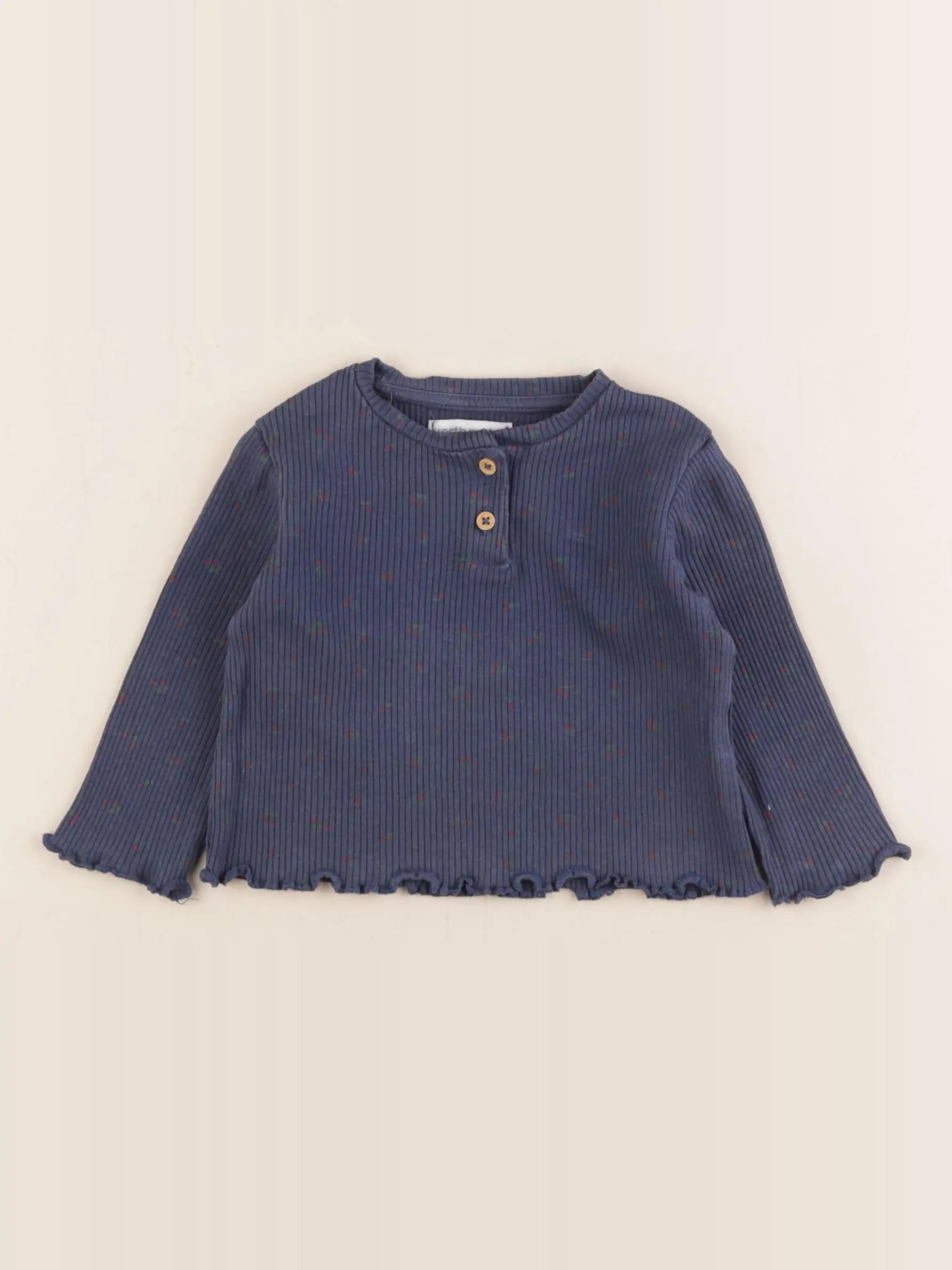 Vertbaudet - tee-shirt bleu - 12 mois