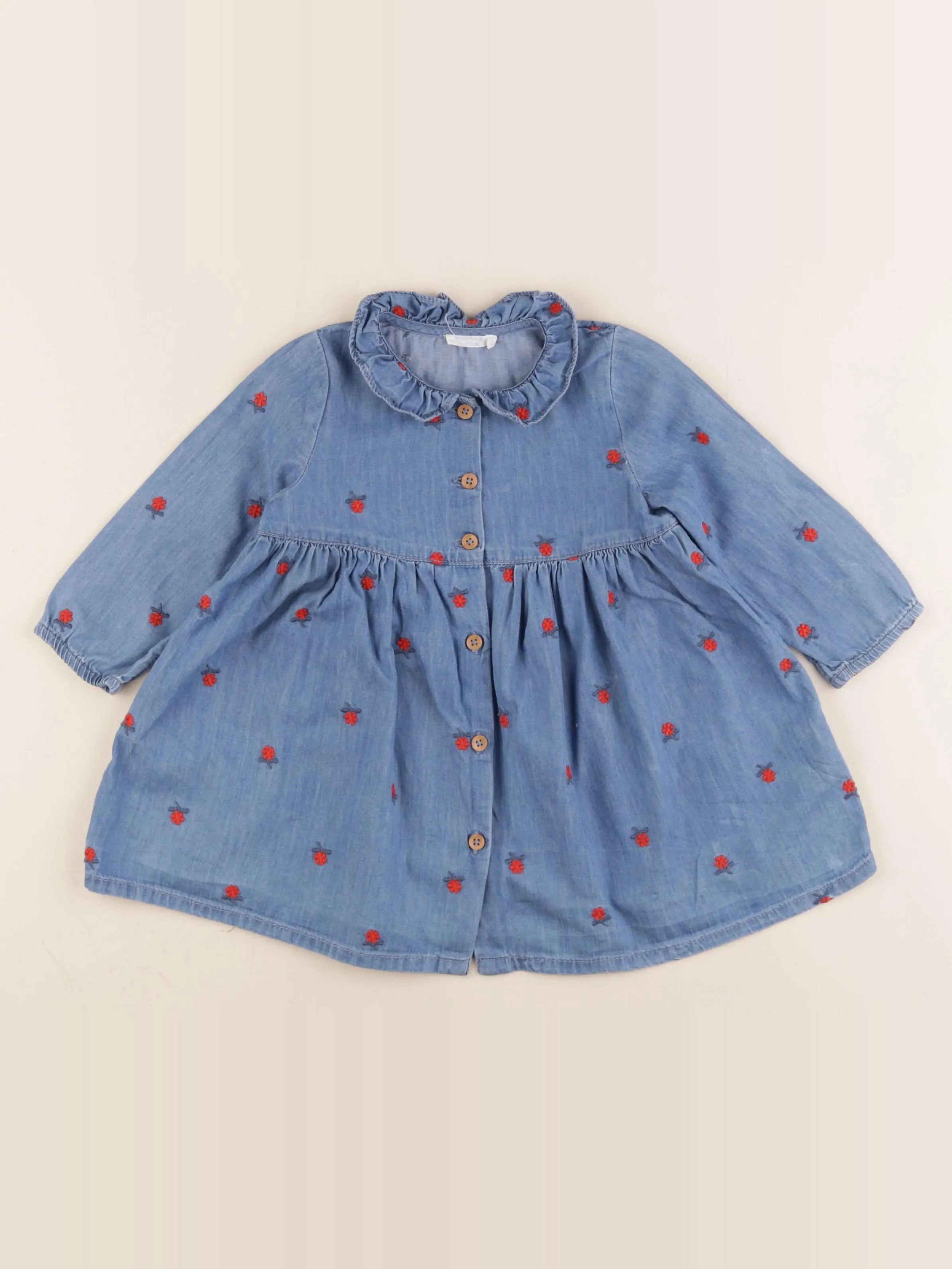 Boutchou - robe bleu - 12 mois