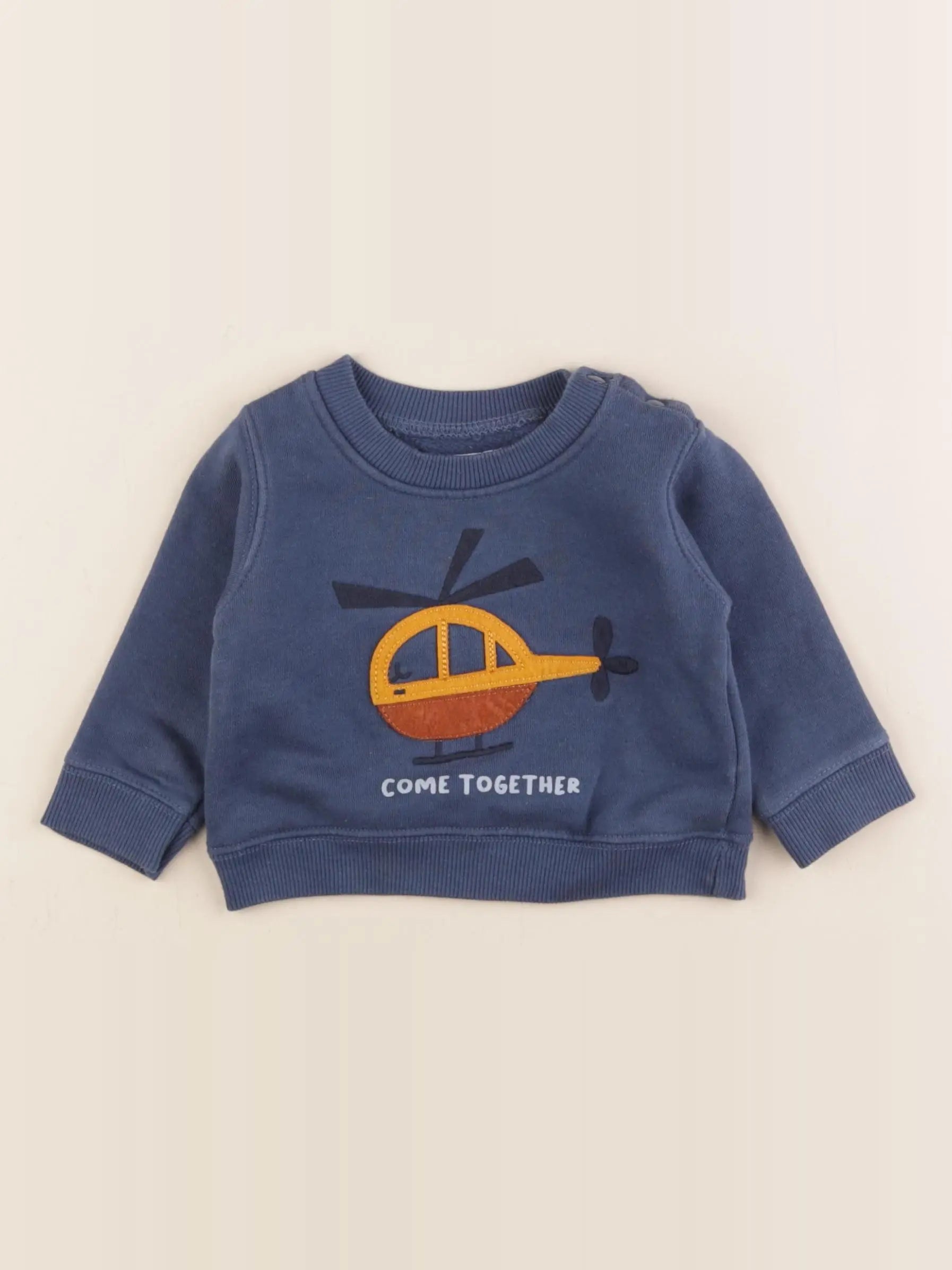 Boutchou - sweat bleu - 6 mois