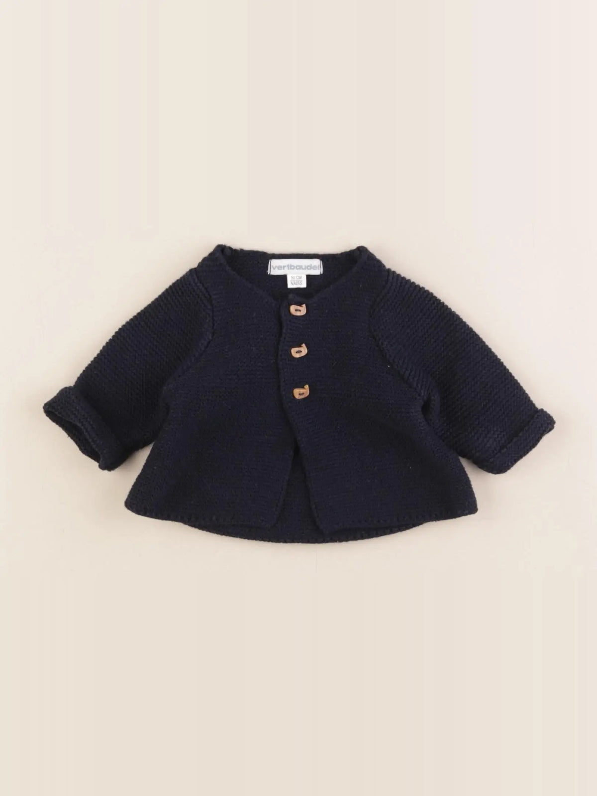 Vertbaudet - gilet bleu - 0 mois