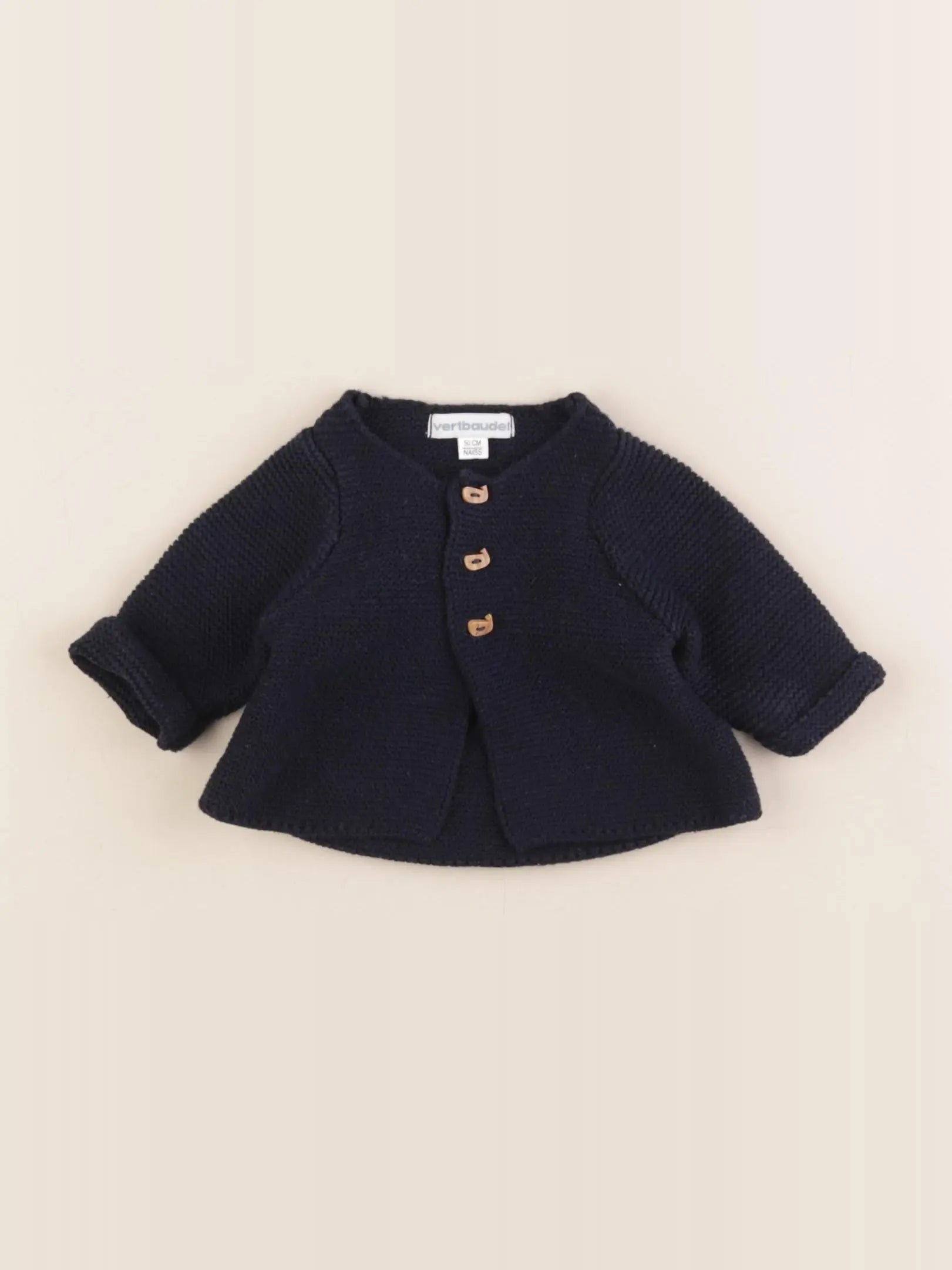 Vertbaudet - gilet bleu - 0 mois