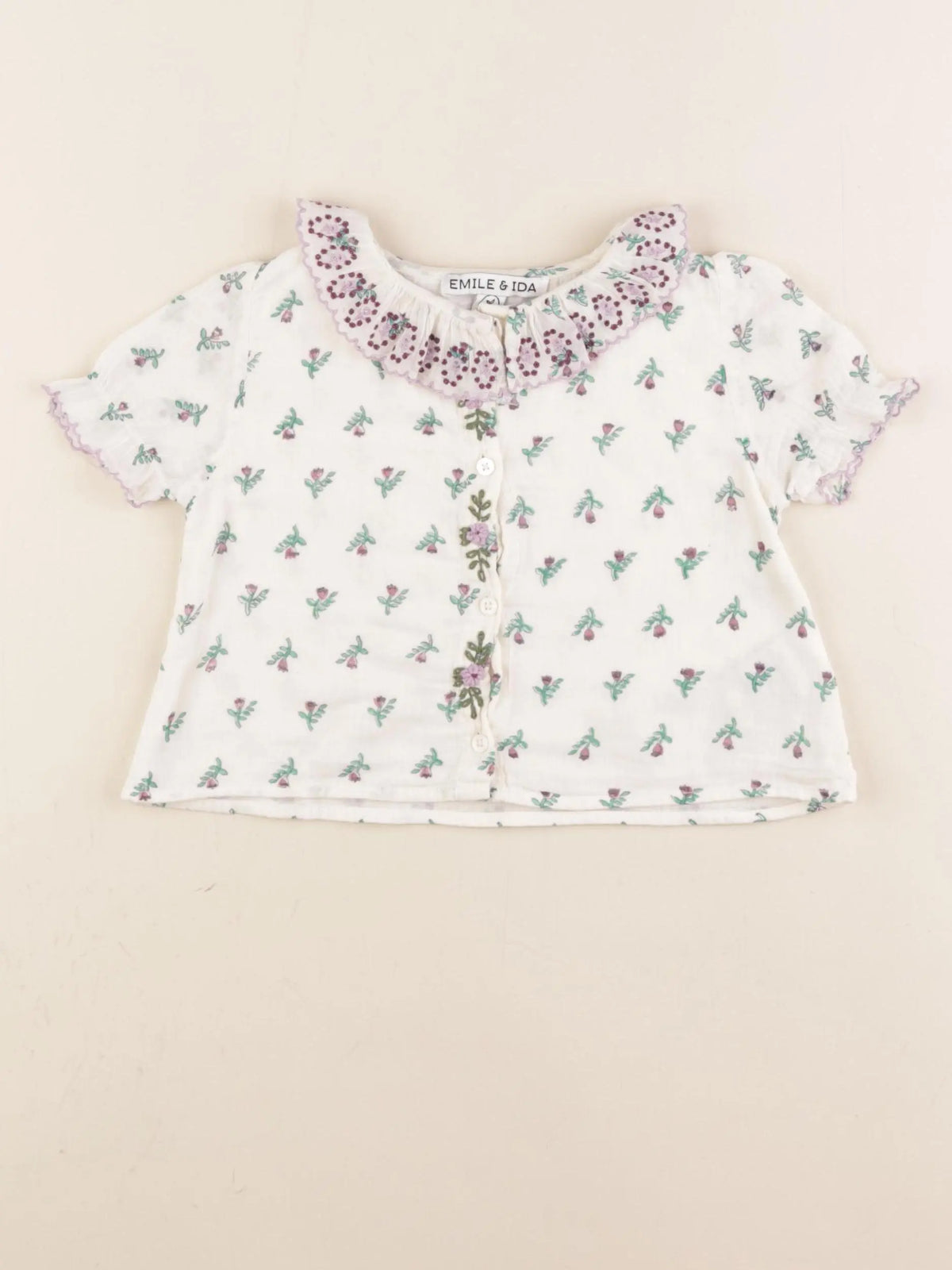 Emile et Ida - chemise multicolore - 12 mois