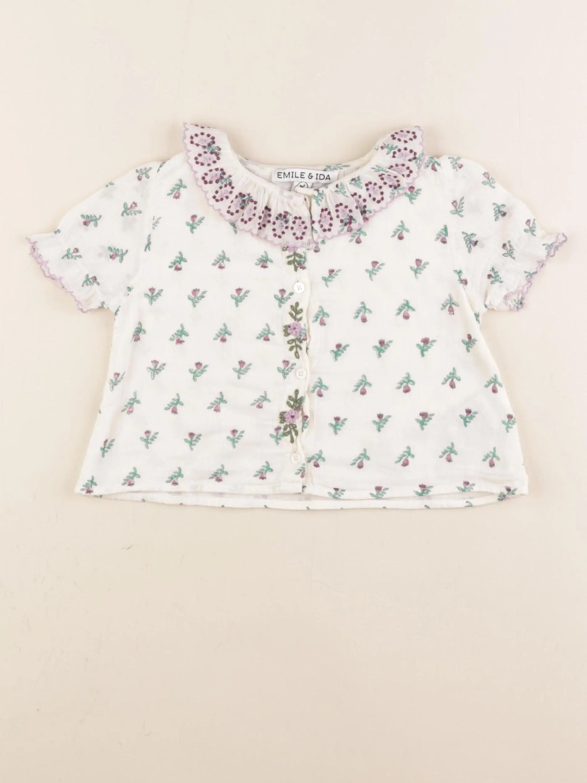 Emile et Ida - chemise multicolore - 12 mois